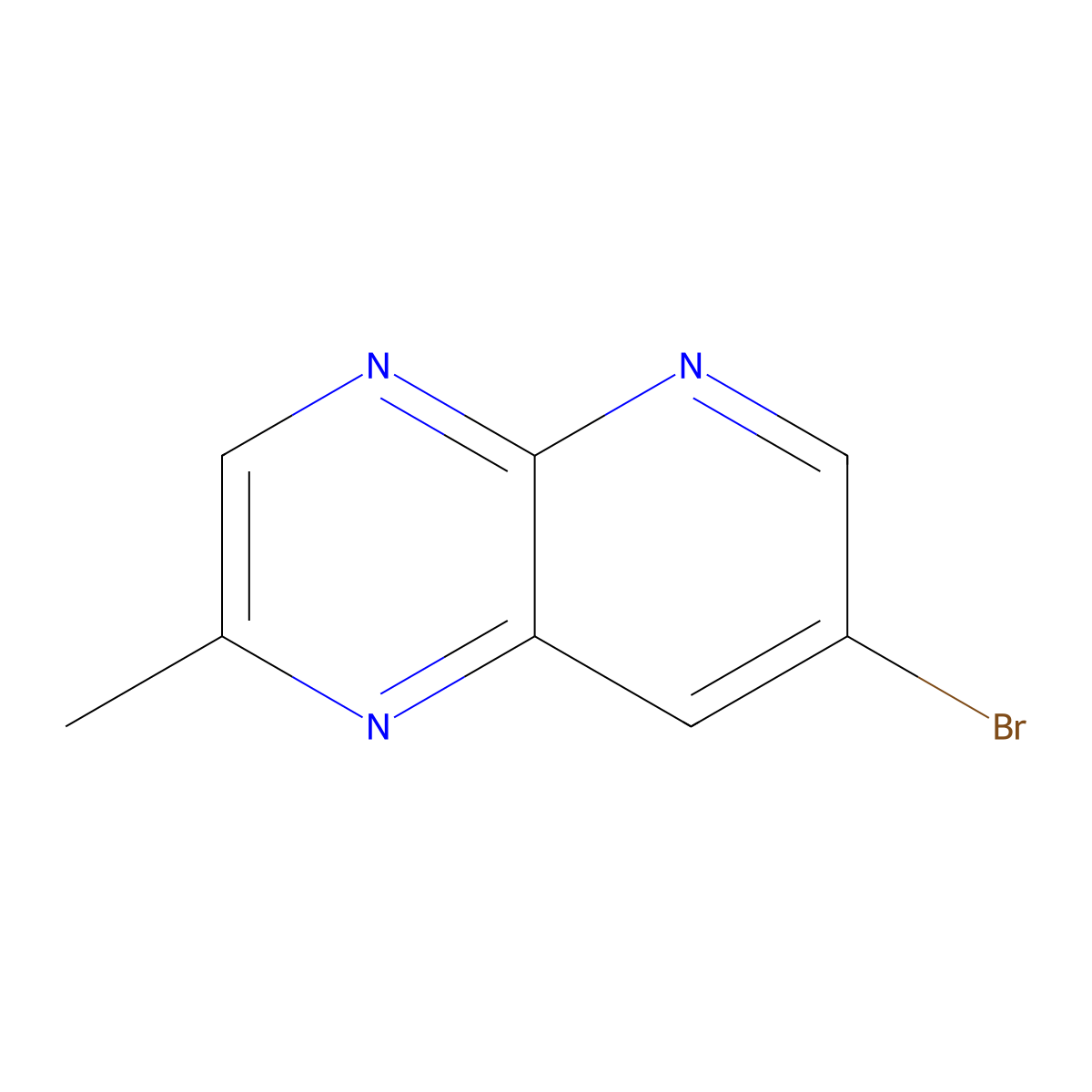 7-Bromo-2-methylpyrido[2,3-b]pyrazine molecular structure, CAS 155629-94-0