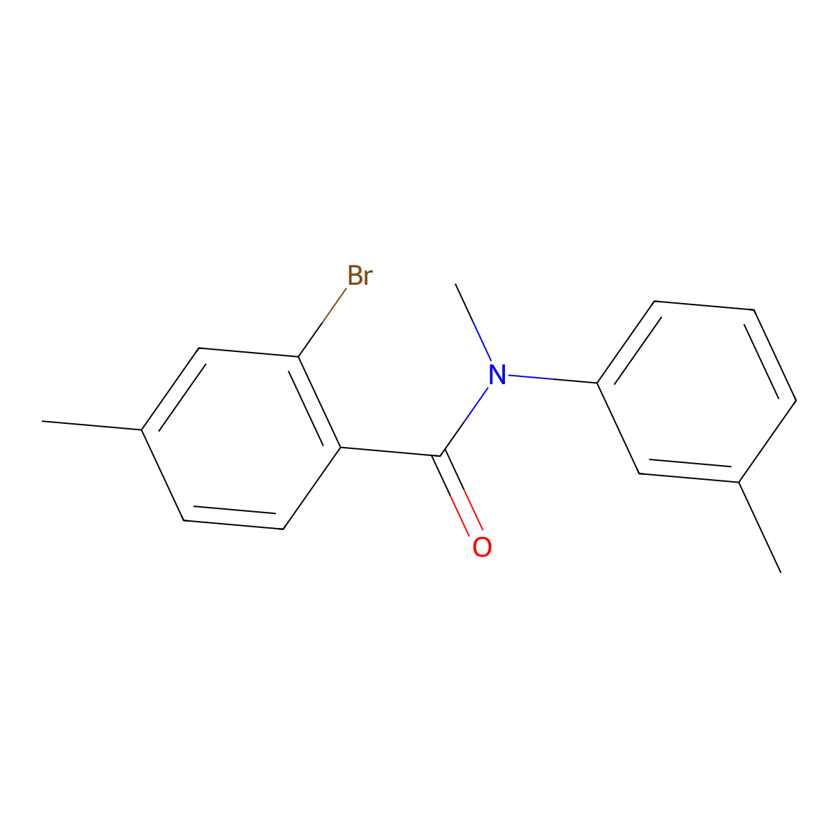 2-Bromo-N,4-dimethyl-N-(3-methylphenyl)benzamide molecular structure, CAS 1556296-27-5