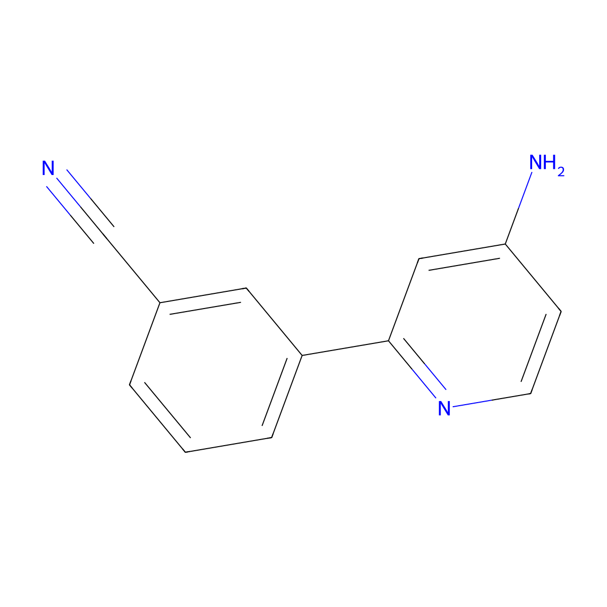 4-Amino-2-(3-cyanophenyl)pyridine molecular structure, CAS 1556299-03-6