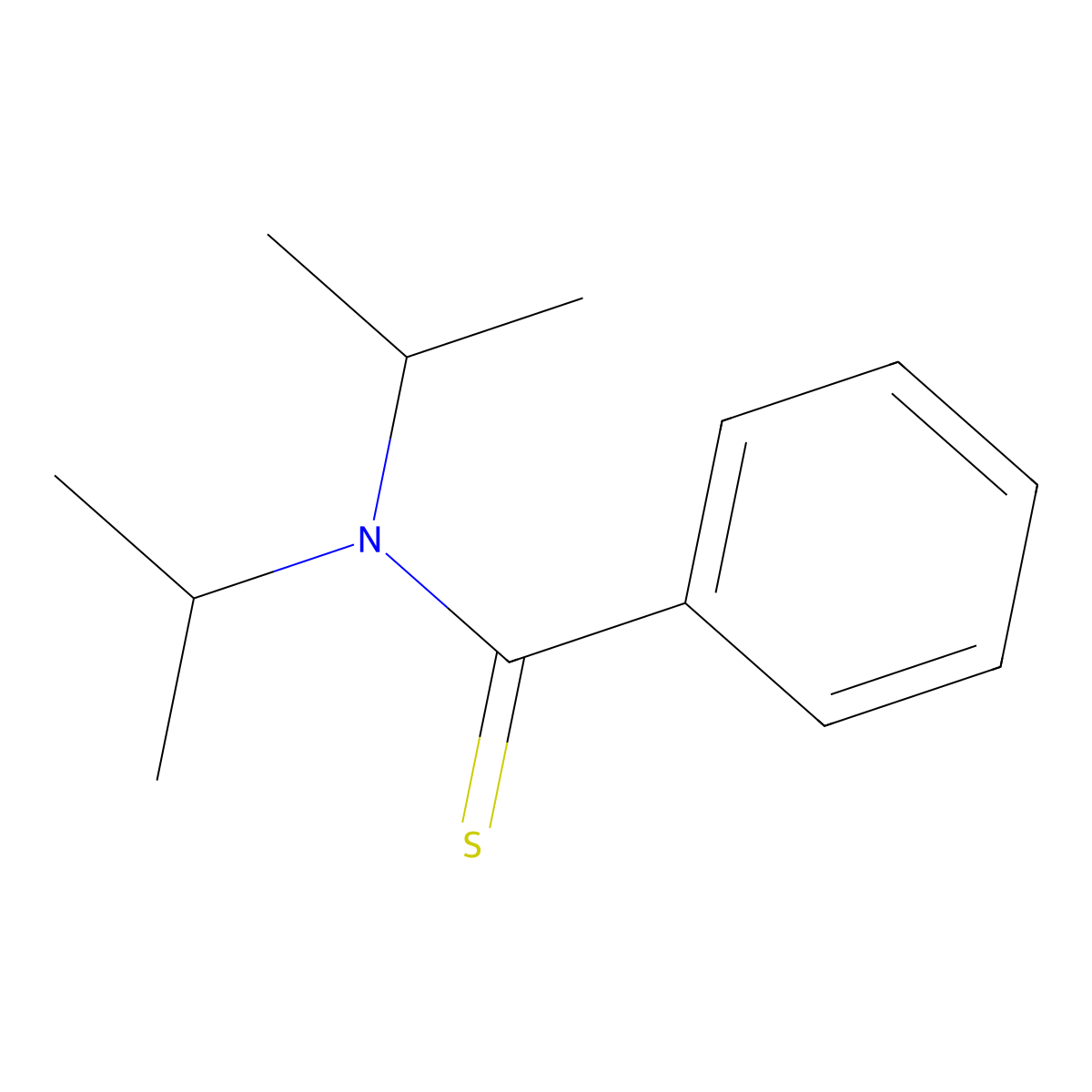 N,N-Di(propan-2-yl)benzenecarbothioamide molecular structure, CAS 15563-32-3