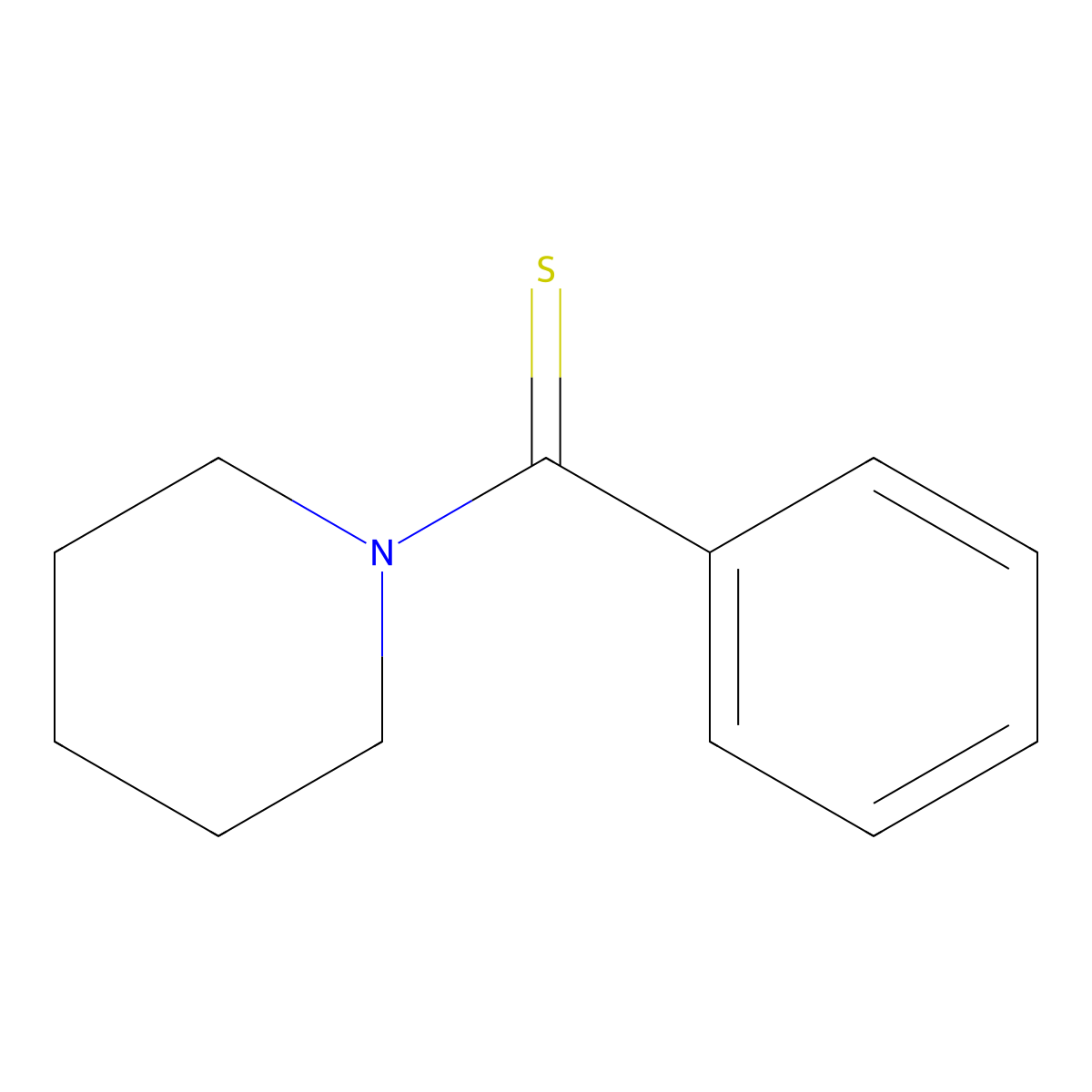 1-(Phenylthioxomethyl)piperidine molecular structure, CAS 15563-40-3