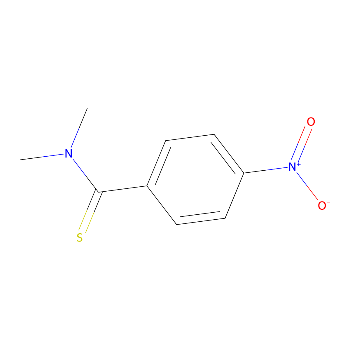 N,N-Dimethyl-4-nitrobenzene-1-carbothioamide molecular structure, CAS 15563-48-1