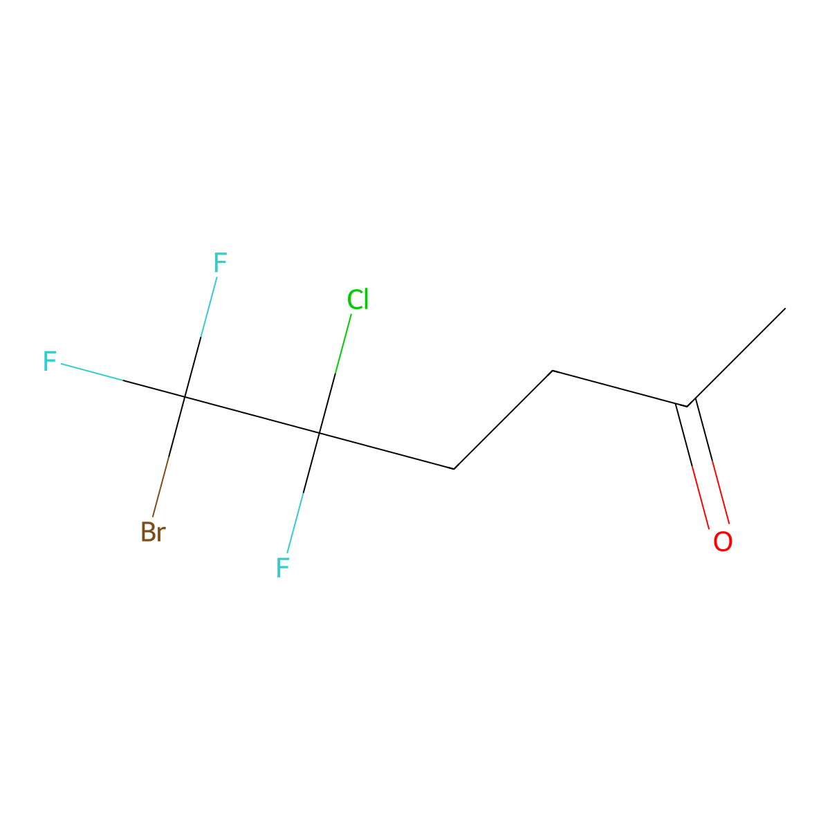 6-Bromo-5-chloro-5,6,6-trifluorohexan-2-one molecular structure, CAS 155630-26-5