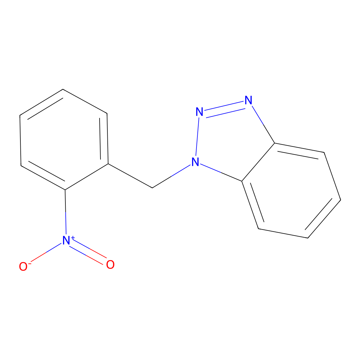 1-[(2-Nitrophenyl)methyl]-1H-1,2,3-benzotriazole molecular structure, CAS 155631-68-8