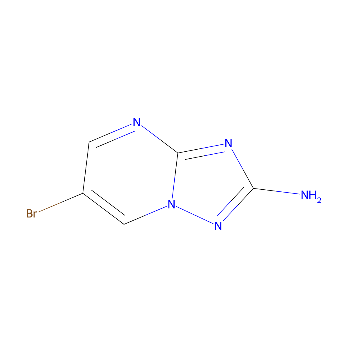 6-Bromo-[1,2,4]triazolo[1,5-a]pyrimidin-2-amine molecular structure, CAS 1556311-09-1