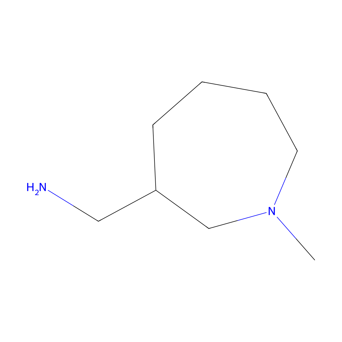 (1-Methylazepan-3-yl)methanamine molecular structure, CAS 1556312-31-2