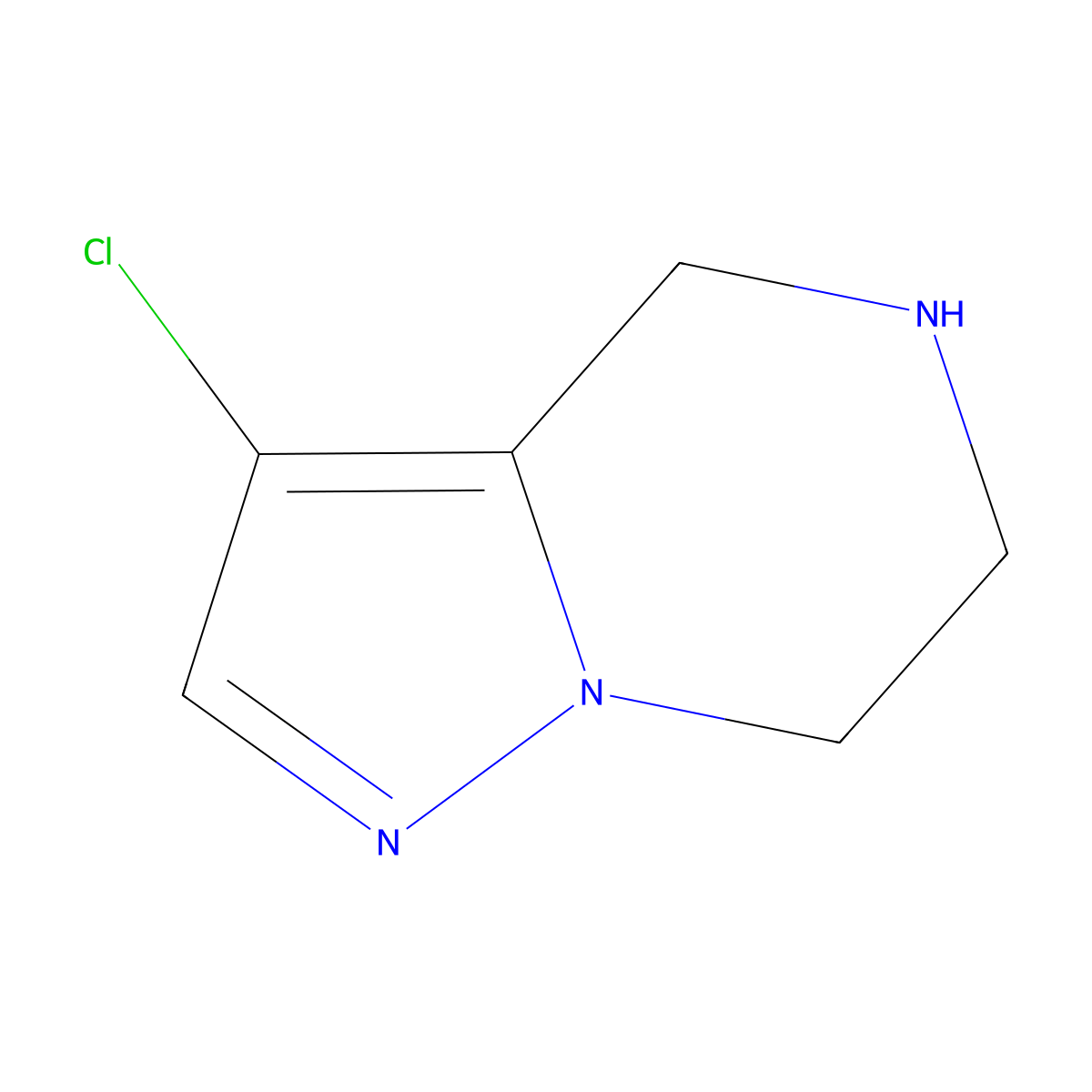 3-Chloro-4H,5H,6H,7H-pyrazolo[1,5-a]pyrazine molecular structure, CAS 1556313-03-1