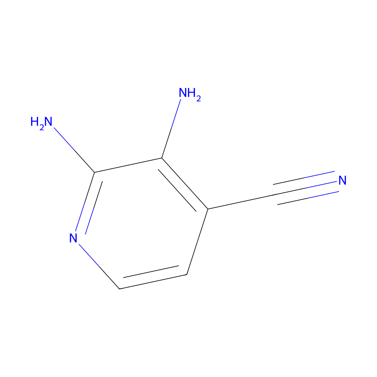 2,3-Diaminopyridine-4-carbonitrile molecular structure, CAS 1556332-55-8