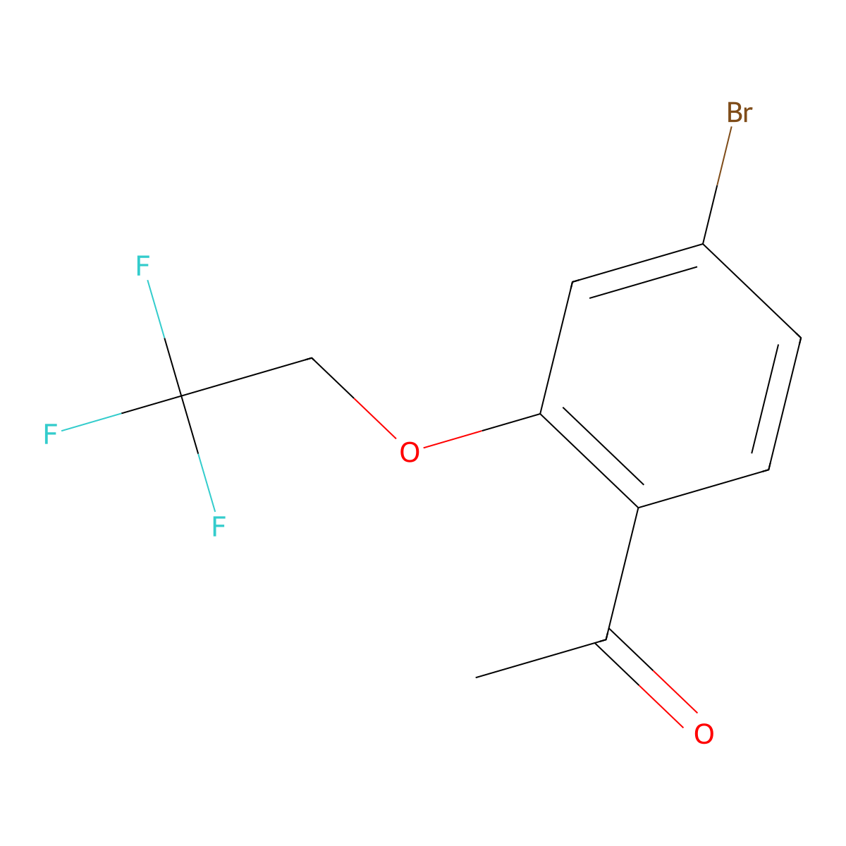 1-[4-Bromo-2-(2,2,2-trifluoro-ethoxy)-phenyl]-ethanone molecular structure, CAS 1556351-85-9