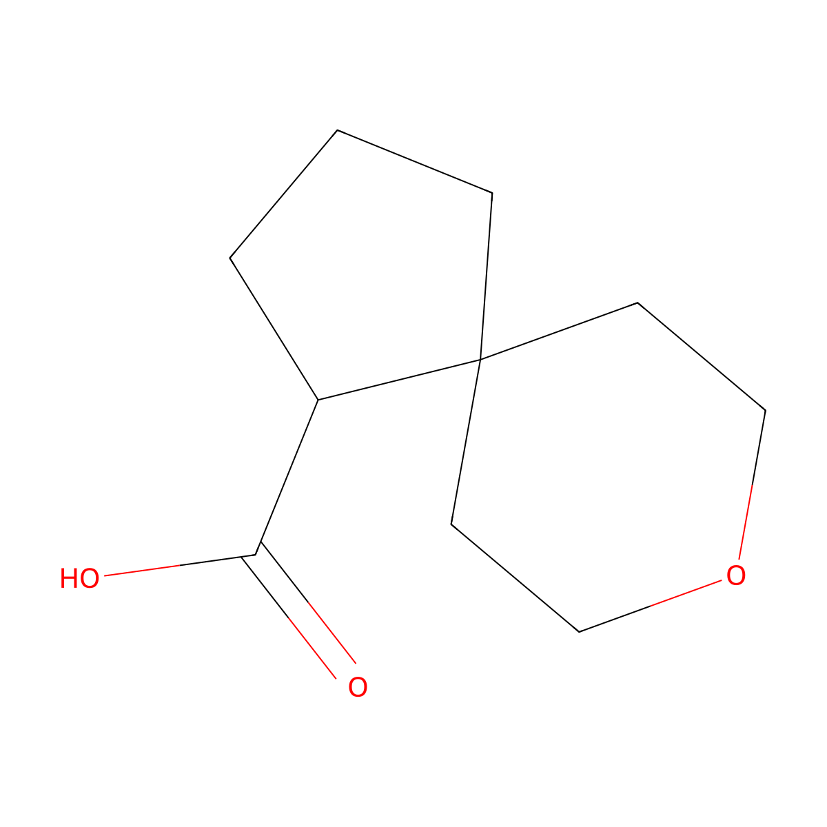 8-Oxaspiro[4.5]decane-1-carboxylic acid molecular structure, CAS 1556353-87-7