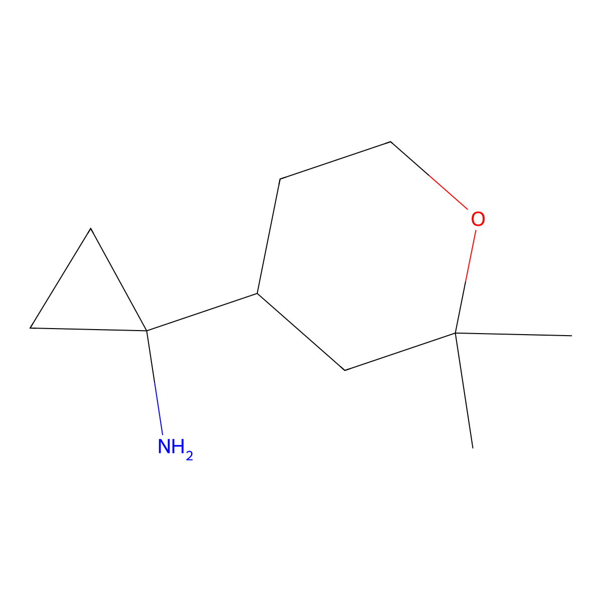 1-(2,2-Dimethyl-tetrahydro-pyran-4-yl)-cyclopropylamine molecular structure, CAS 1556354-47-2