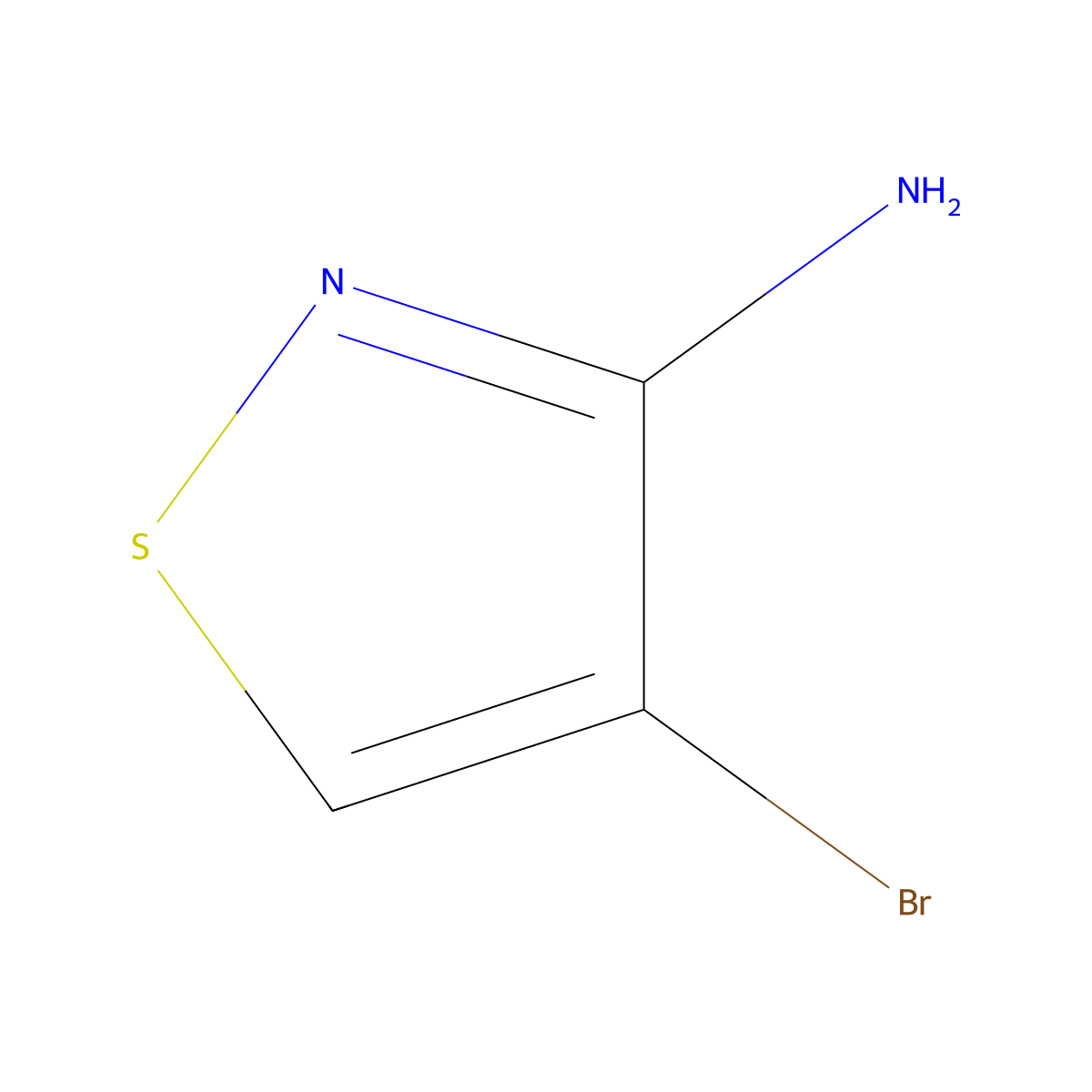 4-Bromo-1,2-thiazol-3-amine molecular structure, CAS 1556356-77-4