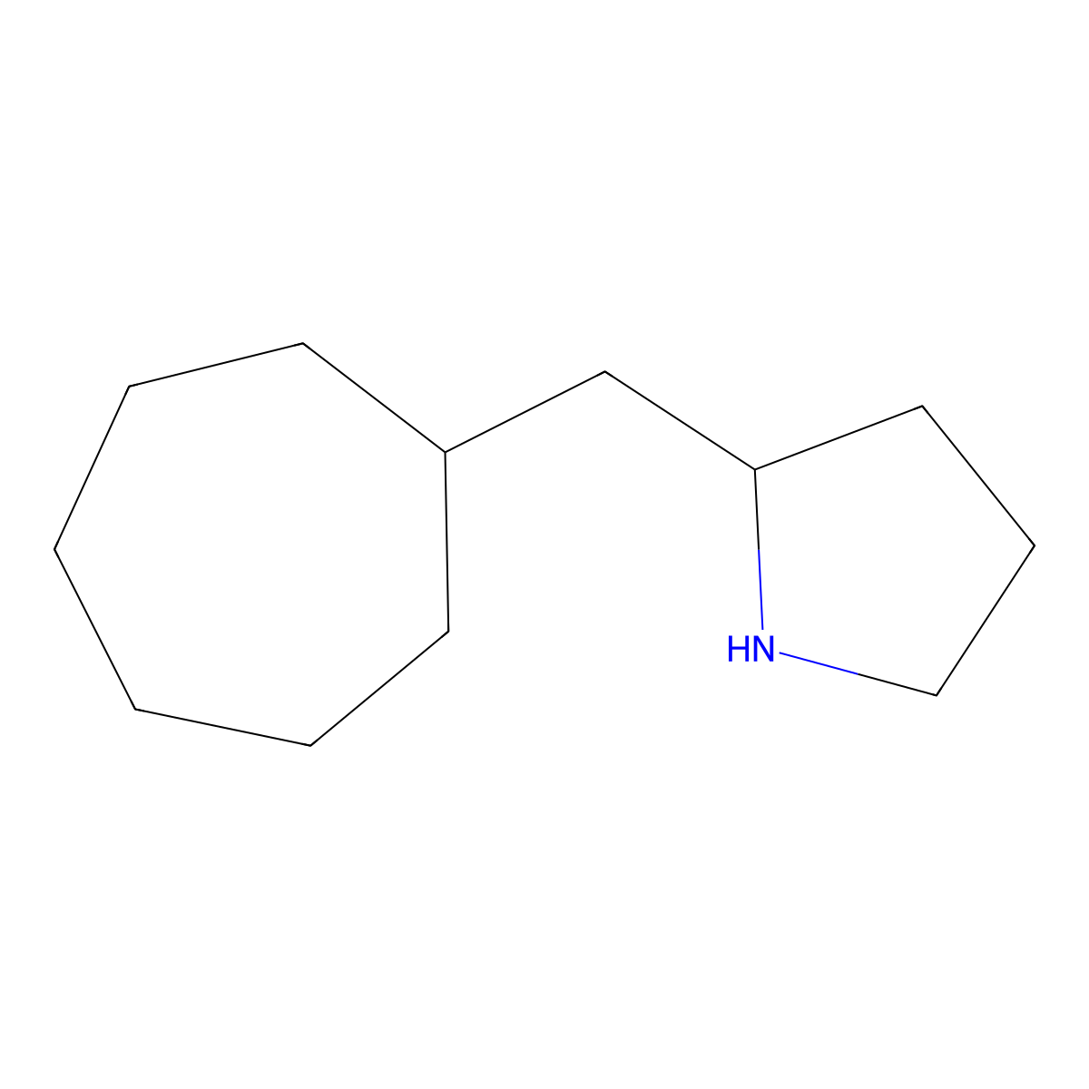 2-(Cycloheptylmethyl)pyrrolidine molecular structure, CAS 1556358-59-8