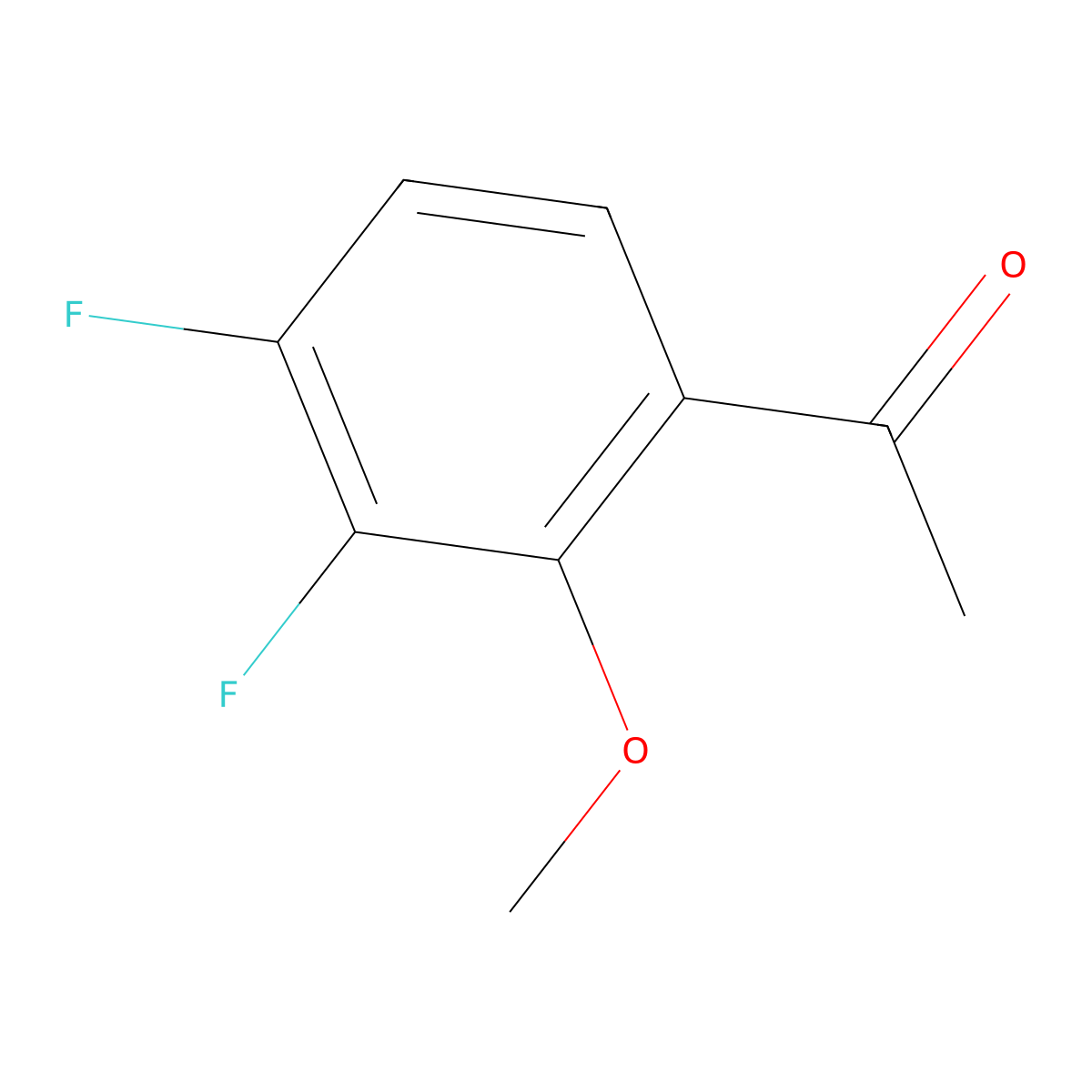 1-(3,4-Difluoro-2-methoxyphenyl)ethanone molecular structure, CAS 1556360-06-5