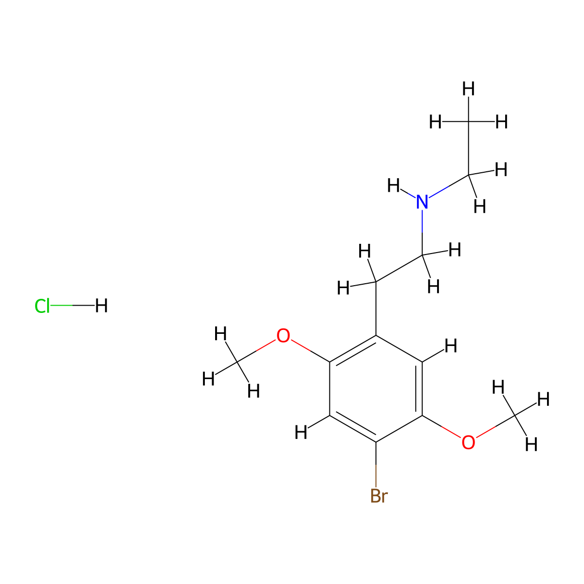 N-Ethyl 2c-b hydrochloride molecular structure, CAS 155638-84-9