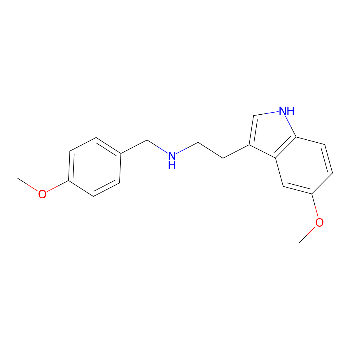 N-(4-methoxybenzyl)-N-[2-(5-methoxy-1H-indol-3-yl)ethyl]amine molecular structure, CAS 155639-31-9