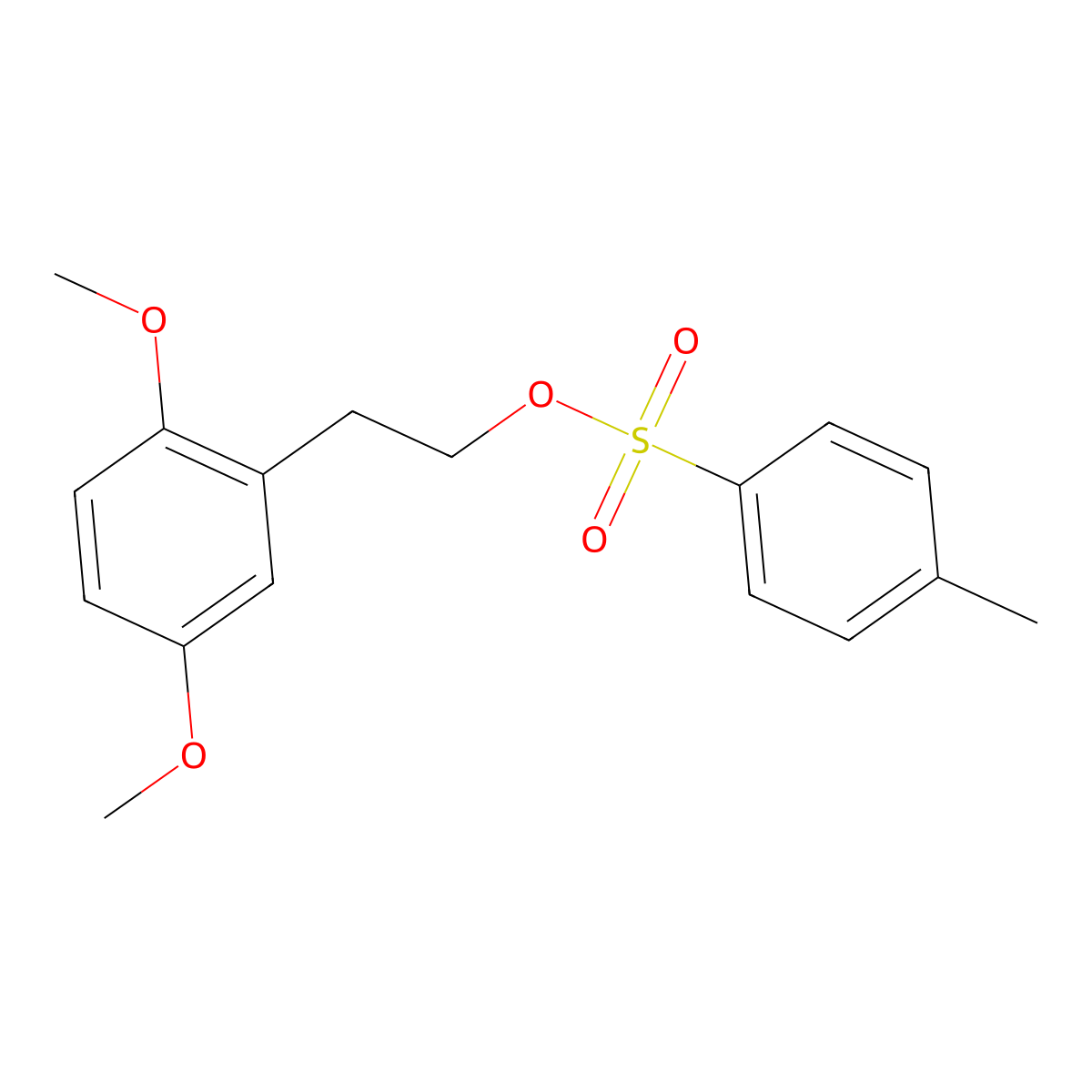 2-(2,5-Dimethoxyphenyl)ethyl 4-methylbenzene-1-sulfonate molecular structure, CAS 155639-44-4