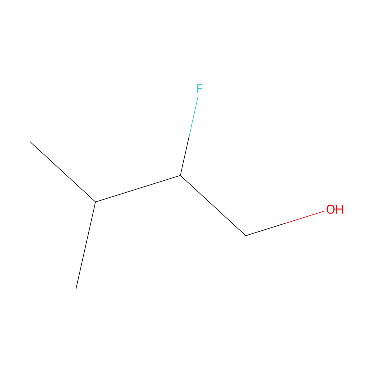 2-Fluoro-3-methylbutan-1-ol molecular structure, CAS 1556400-59-9