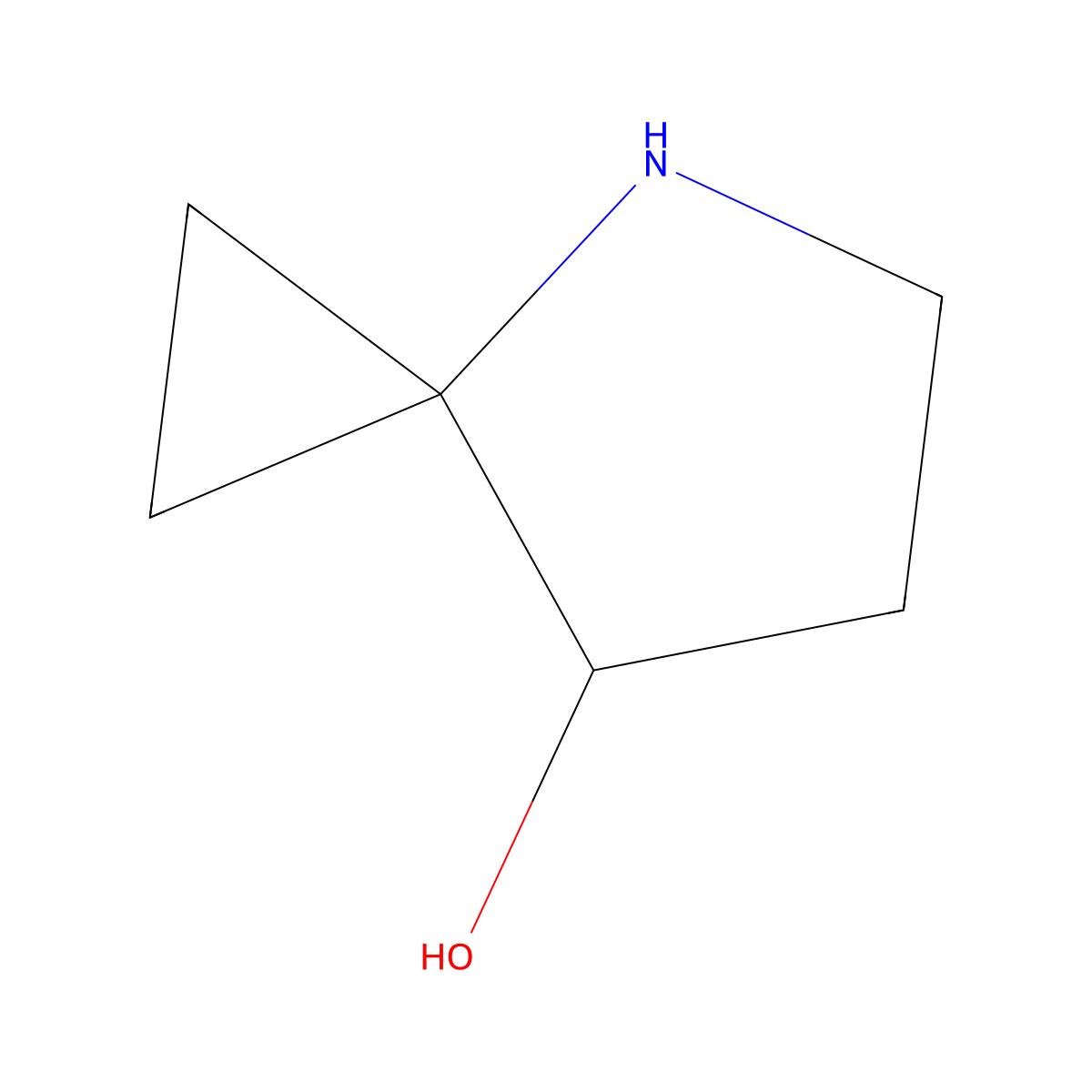 4-Azaspiro[2.4]heptan-7-ol molecular structure, CAS 1556401-90-1