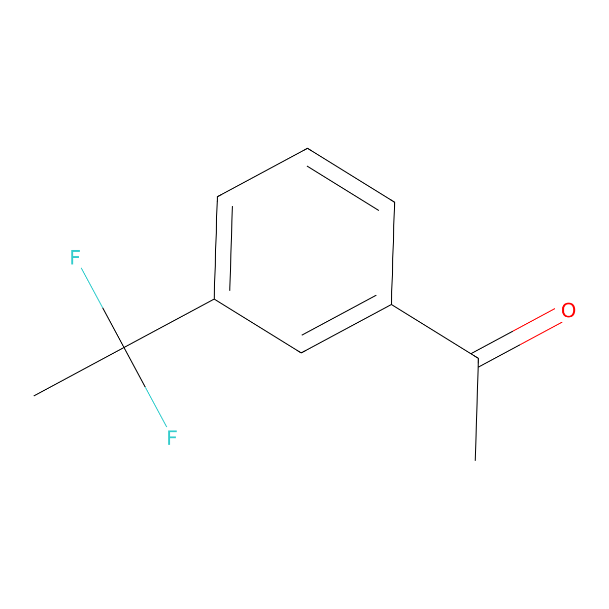 1-(3-(1,1-Difluoroethyl)phenyl)ethan-1-one molecular structure, CAS 1556404-07-9