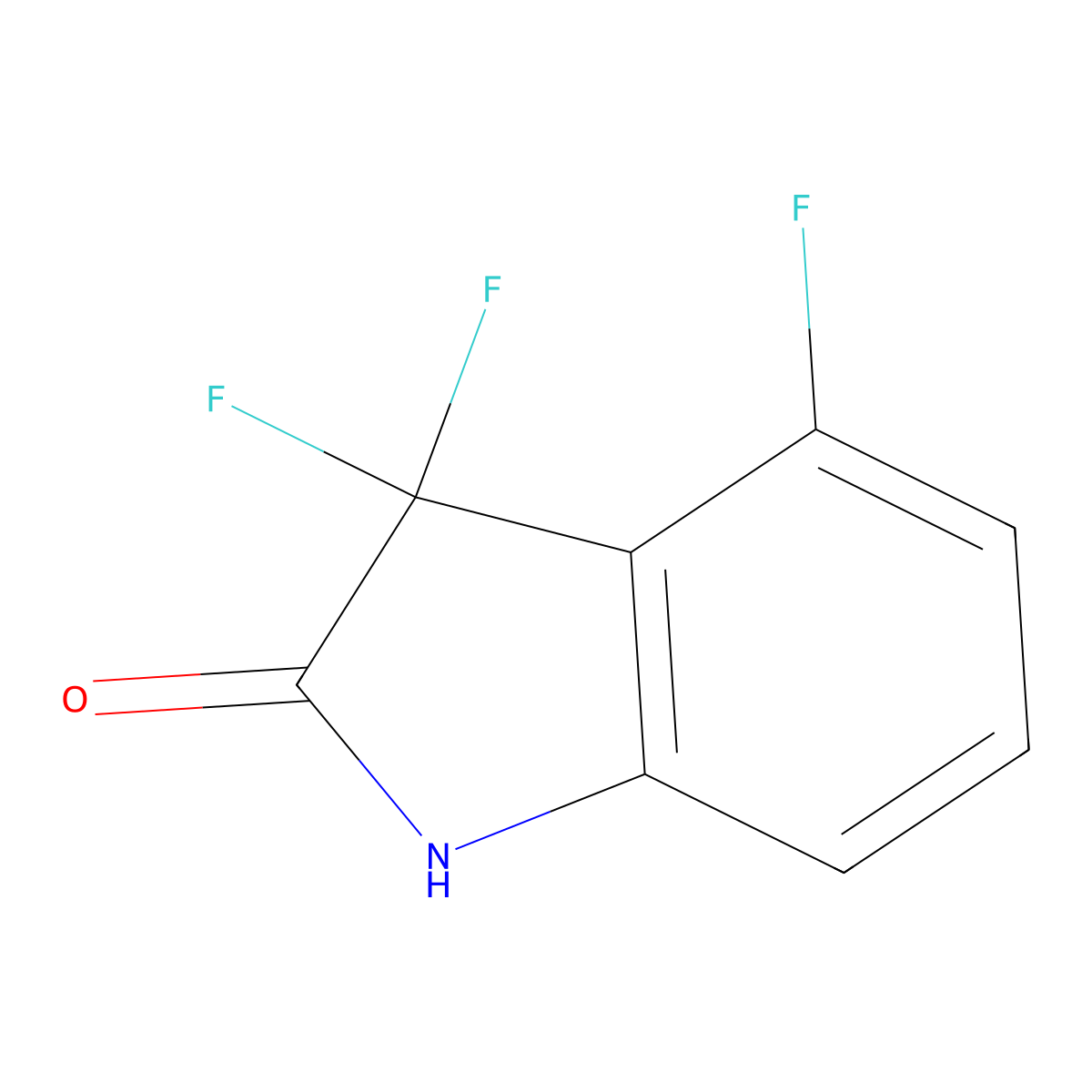 3,3,4-Trifluoroindolin-2-one molecular structure, CAS 1556405-50-5