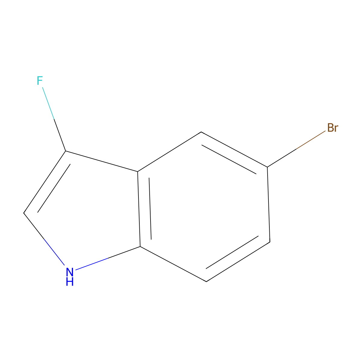 5-bromo-3-fluoro-1H-indole molecular structure, CAS 1556406-14-4