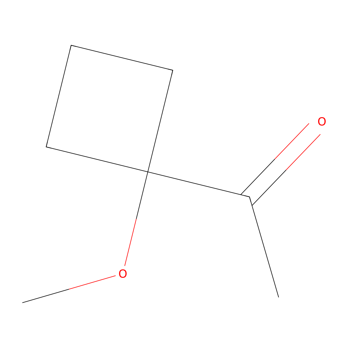 1-(1-Methoxycyclobutyl)ethan-1-one molecular structure, CAS 1556417-73-2
