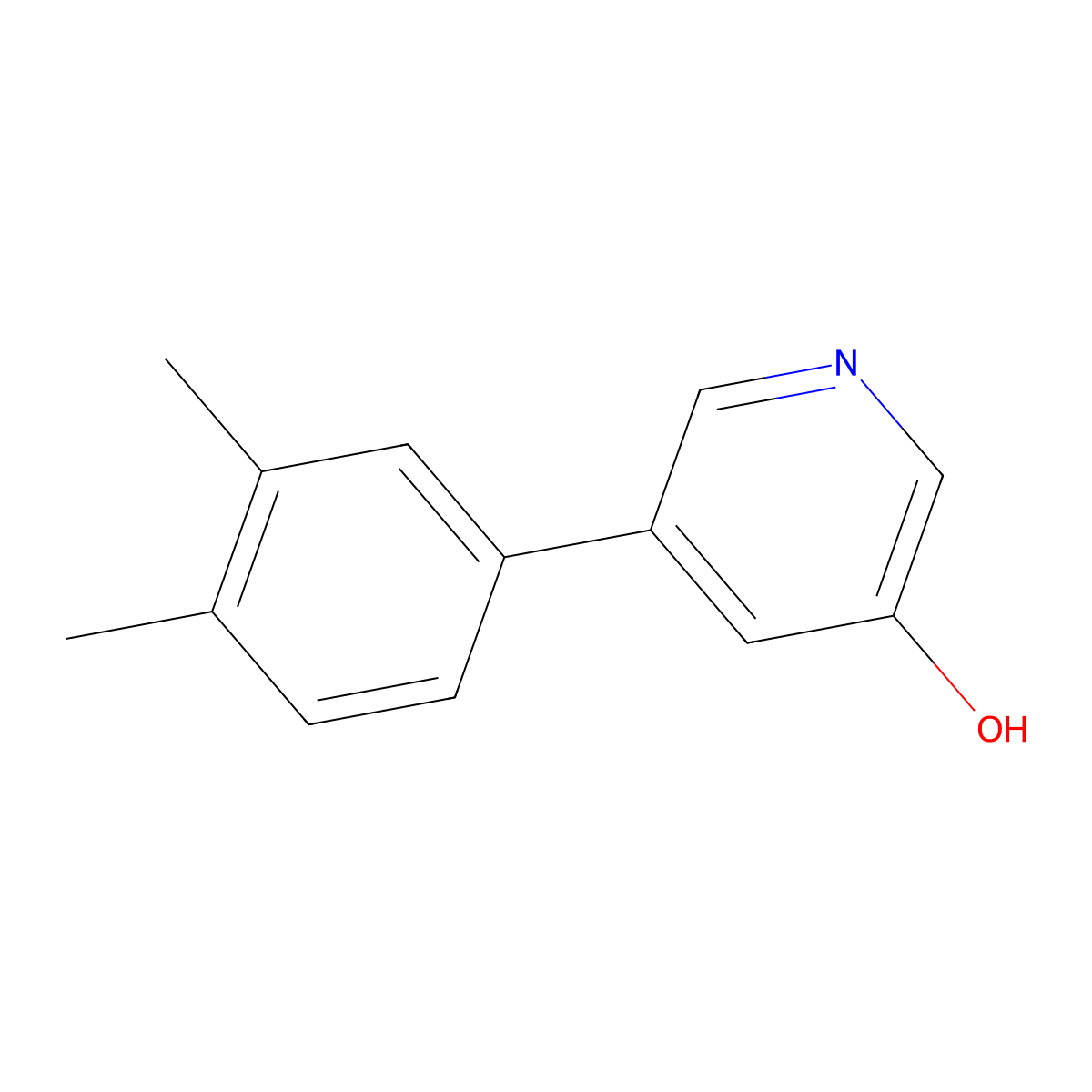 5-(3,4-Dimethylphenyl)-3-pyridinol molecular structure, CAS 1556427-58-7