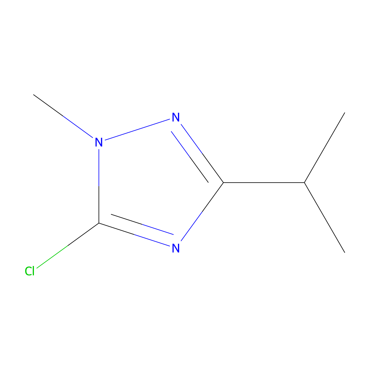 5-chloro-3-isopropyl-1-methyl-1H-1,2,4-triazole molecular structure, CAS 1556451-30-9