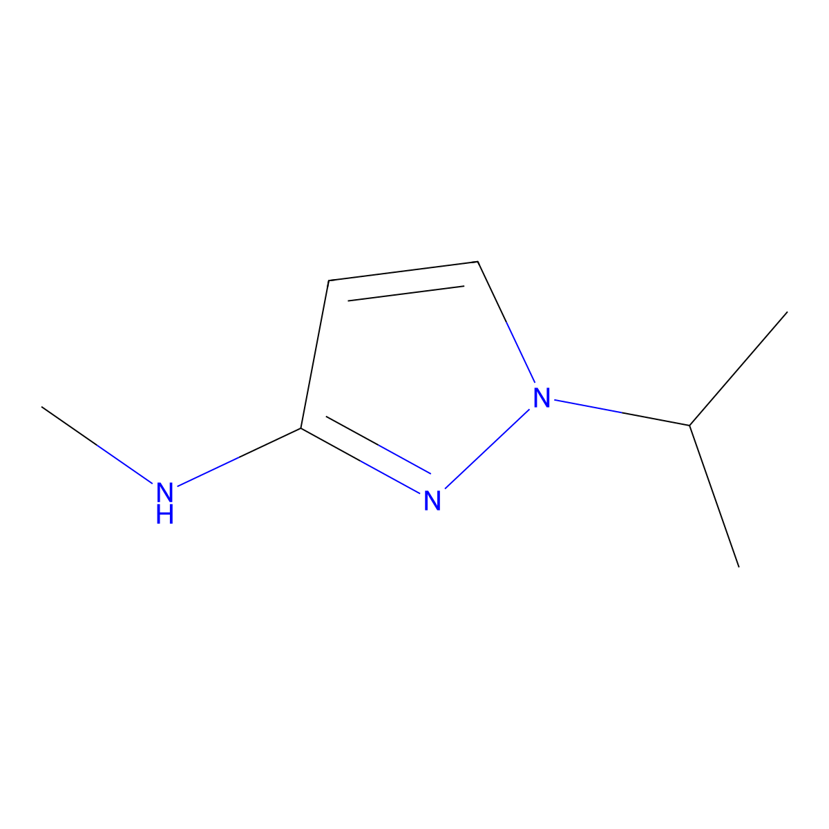 N-methyl-1-(propan-2-yl)-1H-pyrazol-3-amine molecular structure, CAS 1556451-61-6