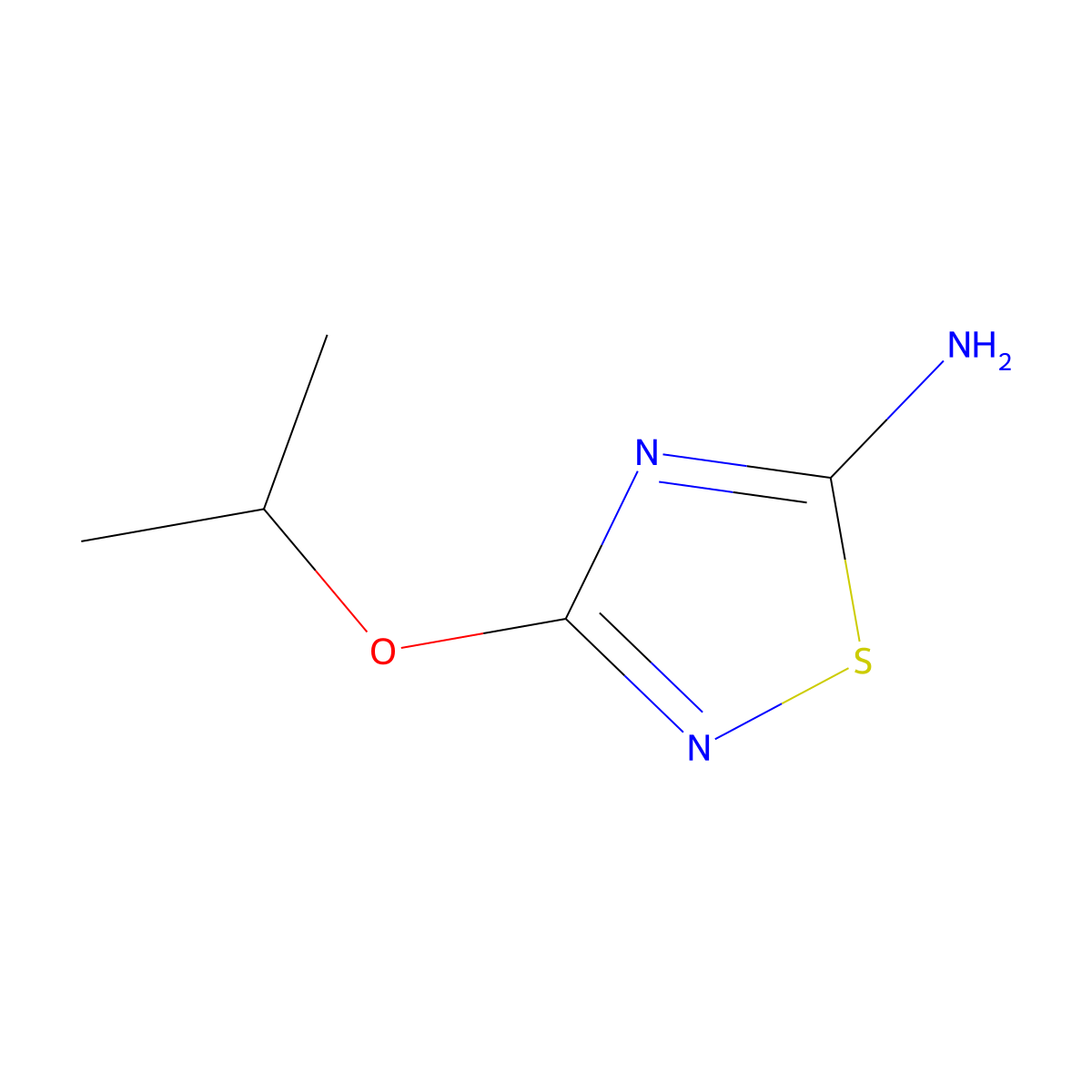 3-Propan-2-yloxy-1,2,4-thiadiazol-5-amine molecular structure, CAS 1556453-08-7