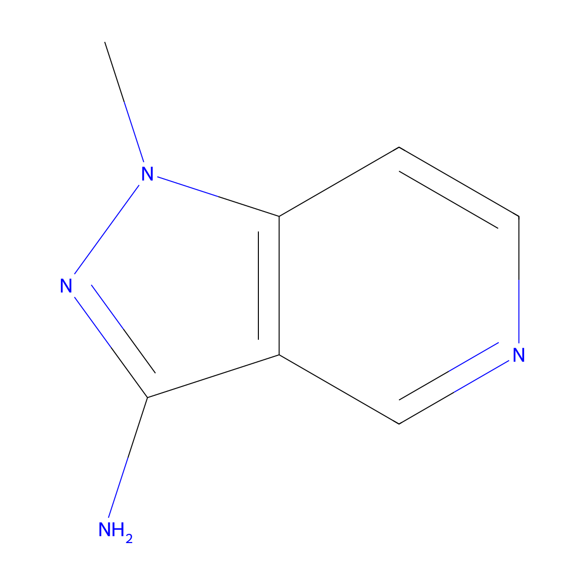 1-methyl-1H-pyrazolo[4,3-c]pyridin-3-amine molecular structure, CAS 1556454-14-8