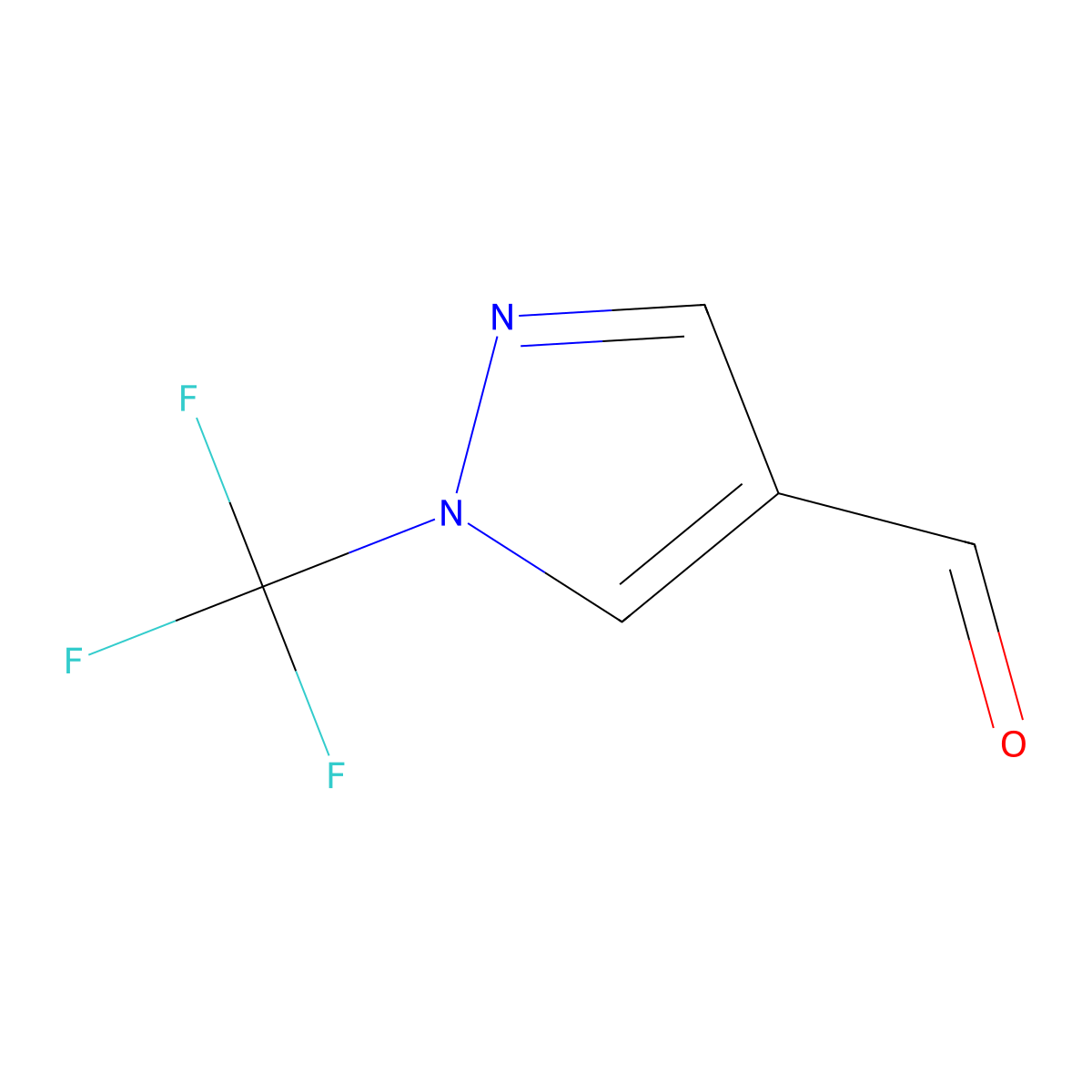 1-(trifluoromethyl)-1H-pyrazole-4-carbaldehyde molecular structure, CAS 1556454-55-7