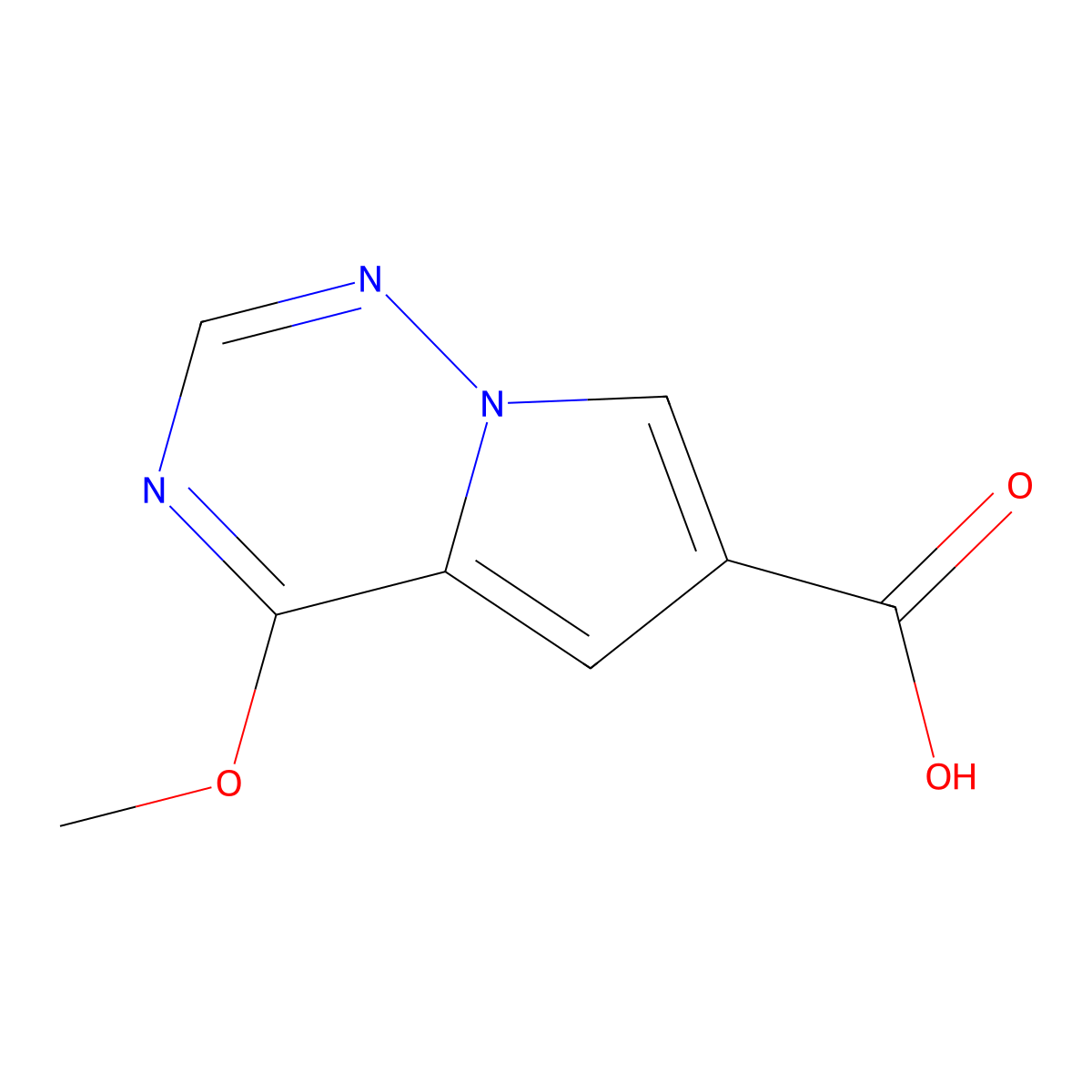 4-Methoxypyrrolo[2,1-f][1,2,4]triazine-6-carboxylic acid molecular structure, CAS 1556505-15-7