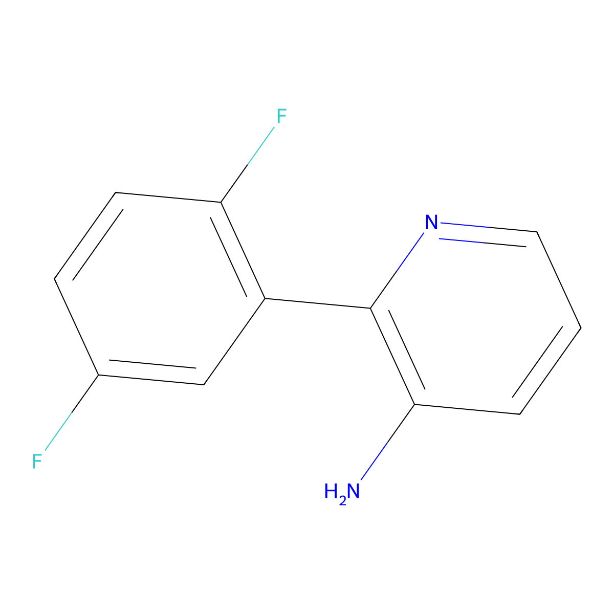 2-(2,5-Difluorophenyl)pyridin-3-amine molecular structure, CAS 1556511-60-4