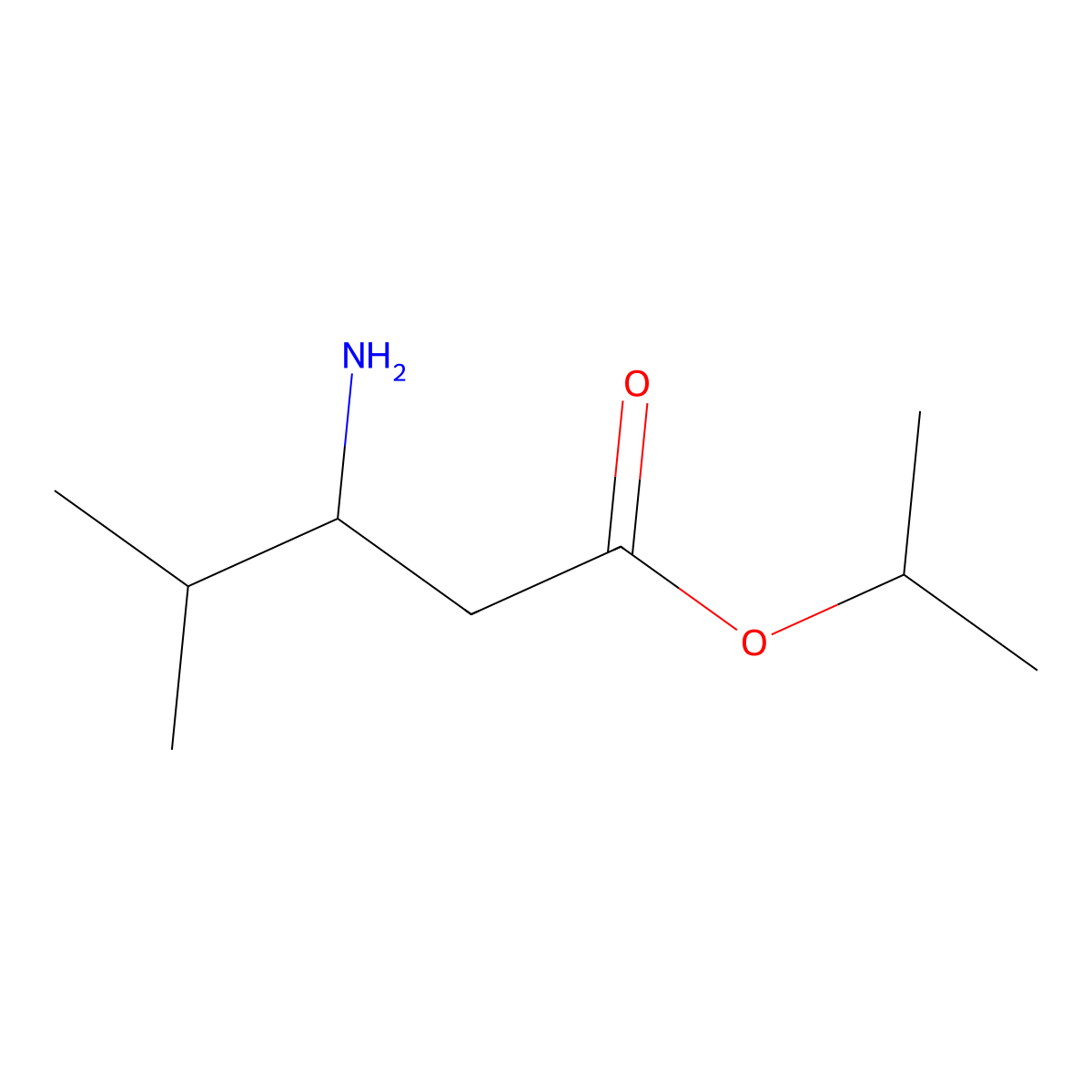 Propan-2-yl 3-amino-4-methylpentanoate molecular structure, CAS 1556530-68-7