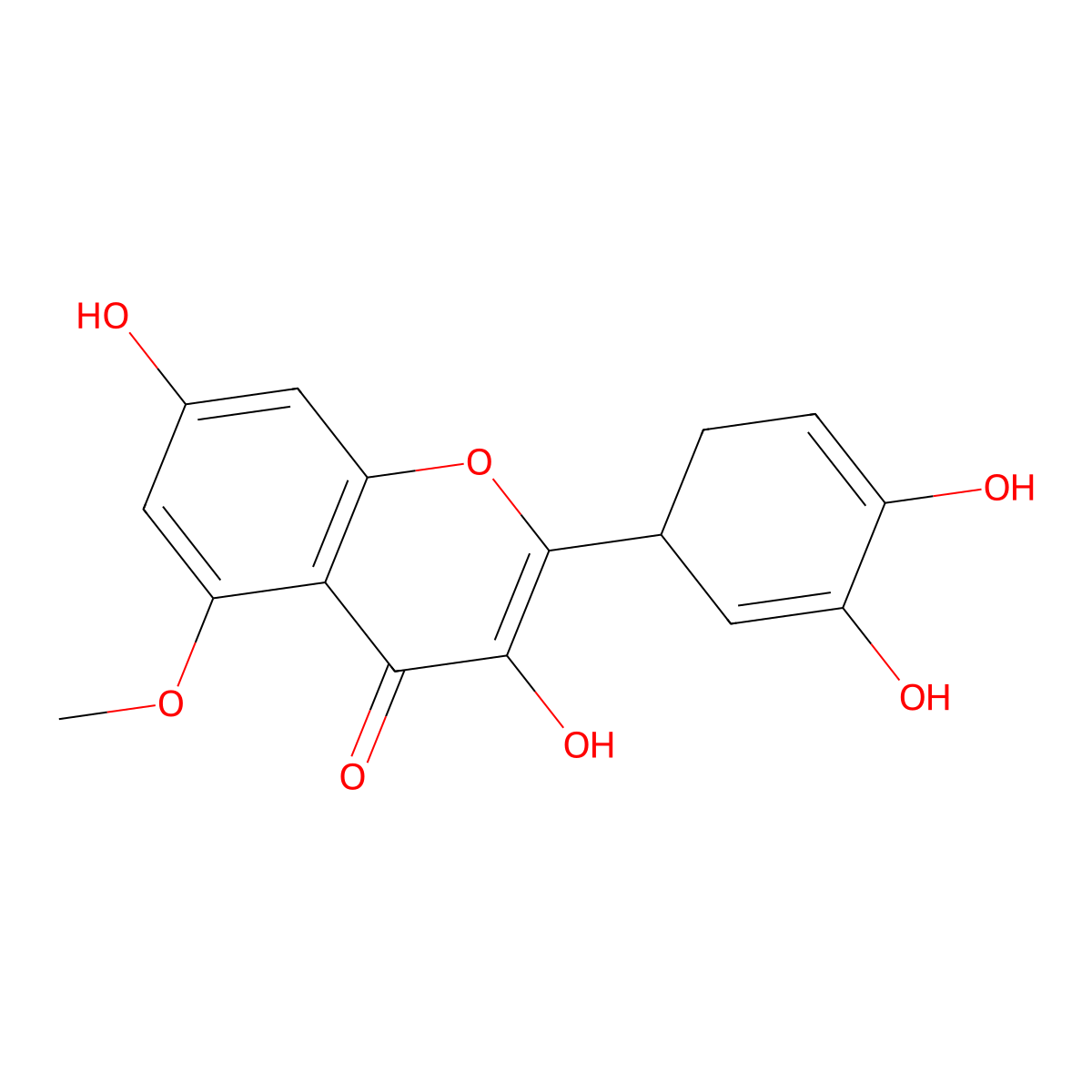 2-(3,4-Dihydroxycyclohexa-2,4-dien-1-yl)-3,7-dihydroxy-5-methoxy-4H-chromen-4-one molecular structure, CAS 1556542-32-5