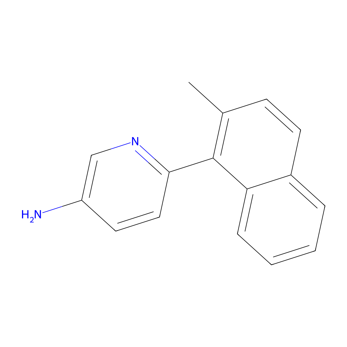6-(2-Methyl-1-naphthalenyl)-3-pyridinamine molecular structure, CAS 1556543-63-5