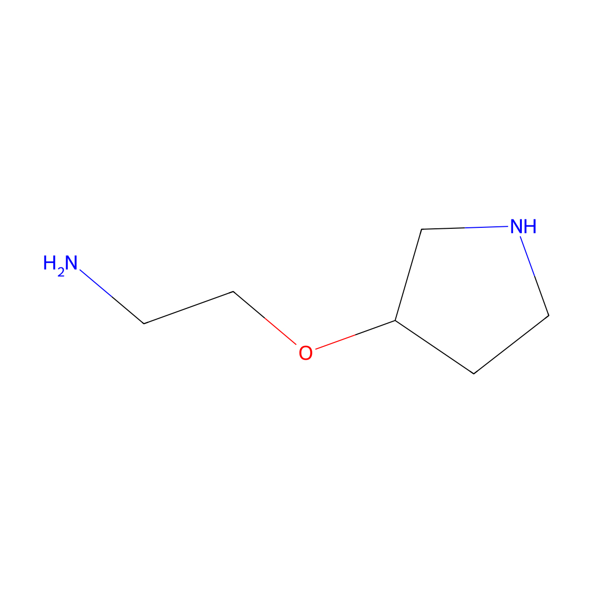 2-(Pyrrolidin-3-yloxy)ethan-1-amine molecular structure, CAS 1556553-43-5