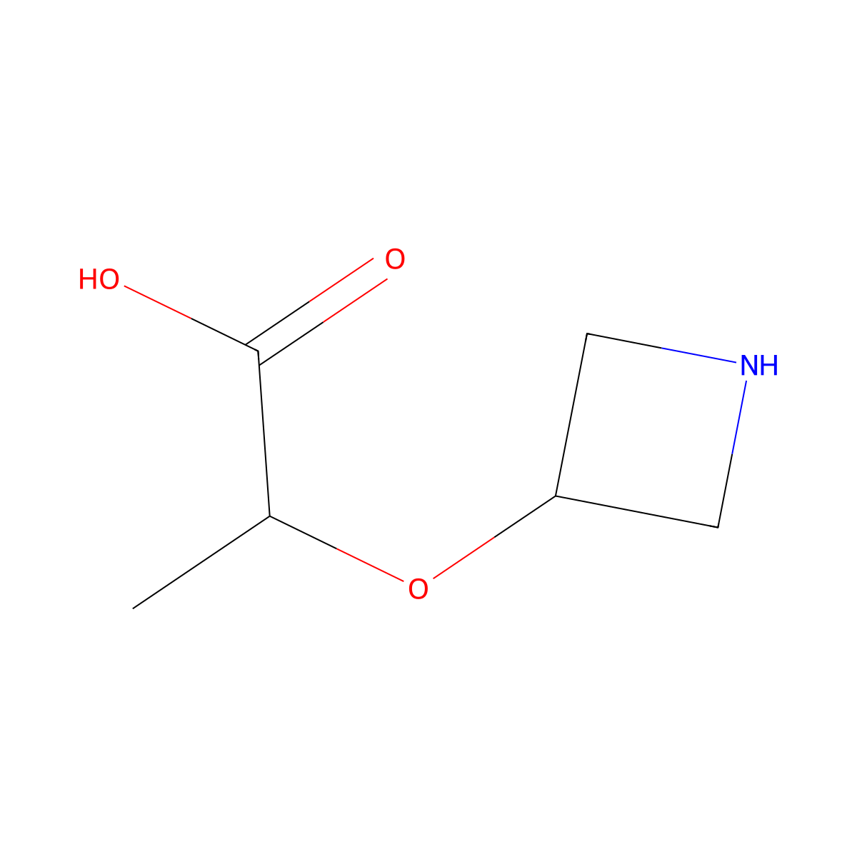 2-(Azetidin-3-yloxy)propanoic acid molecular structure, CAS 1556553-53-7