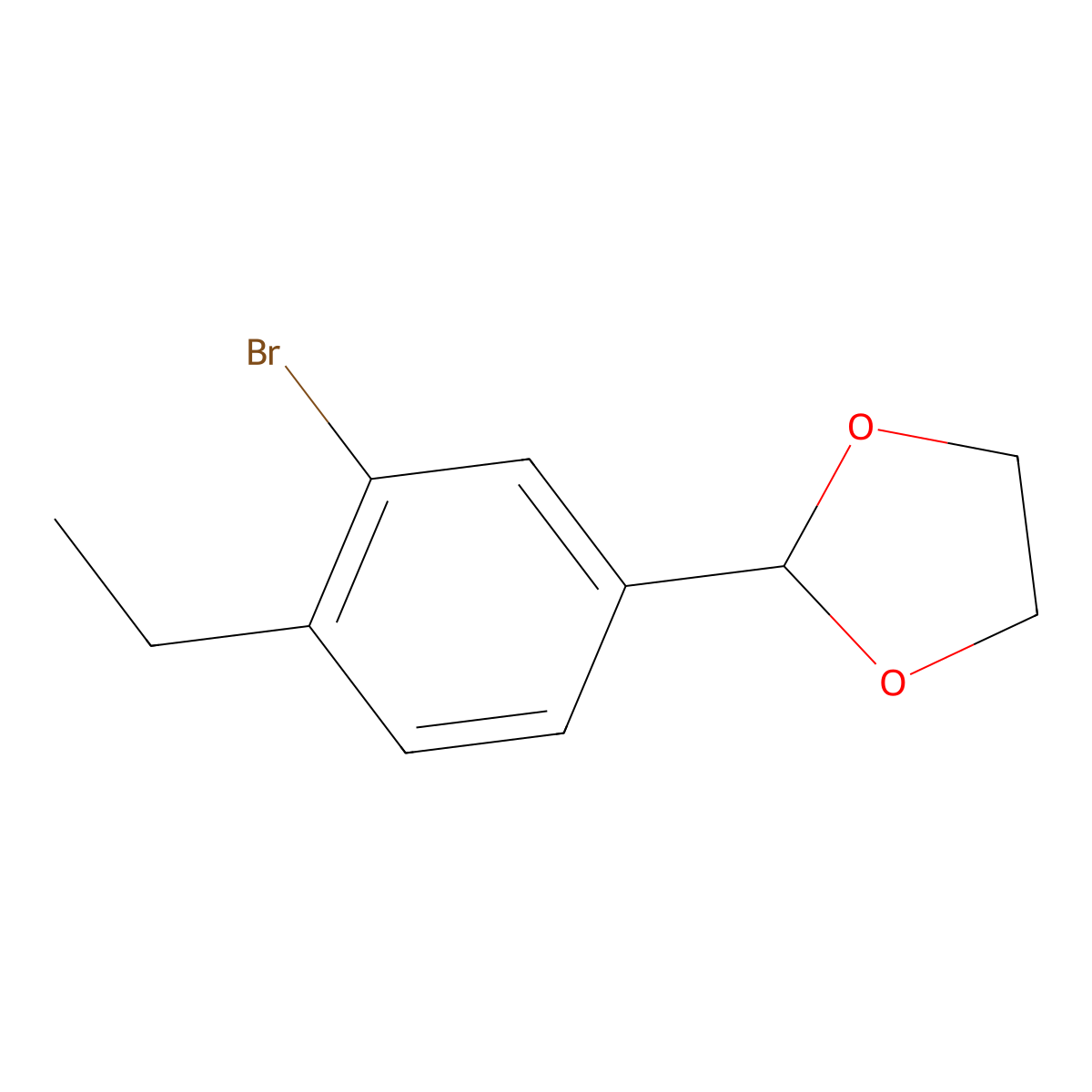 2-(3-Bromo-4-ethylphenyl)-1,3-dioxolane molecular structure, CAS 1556555-14-6