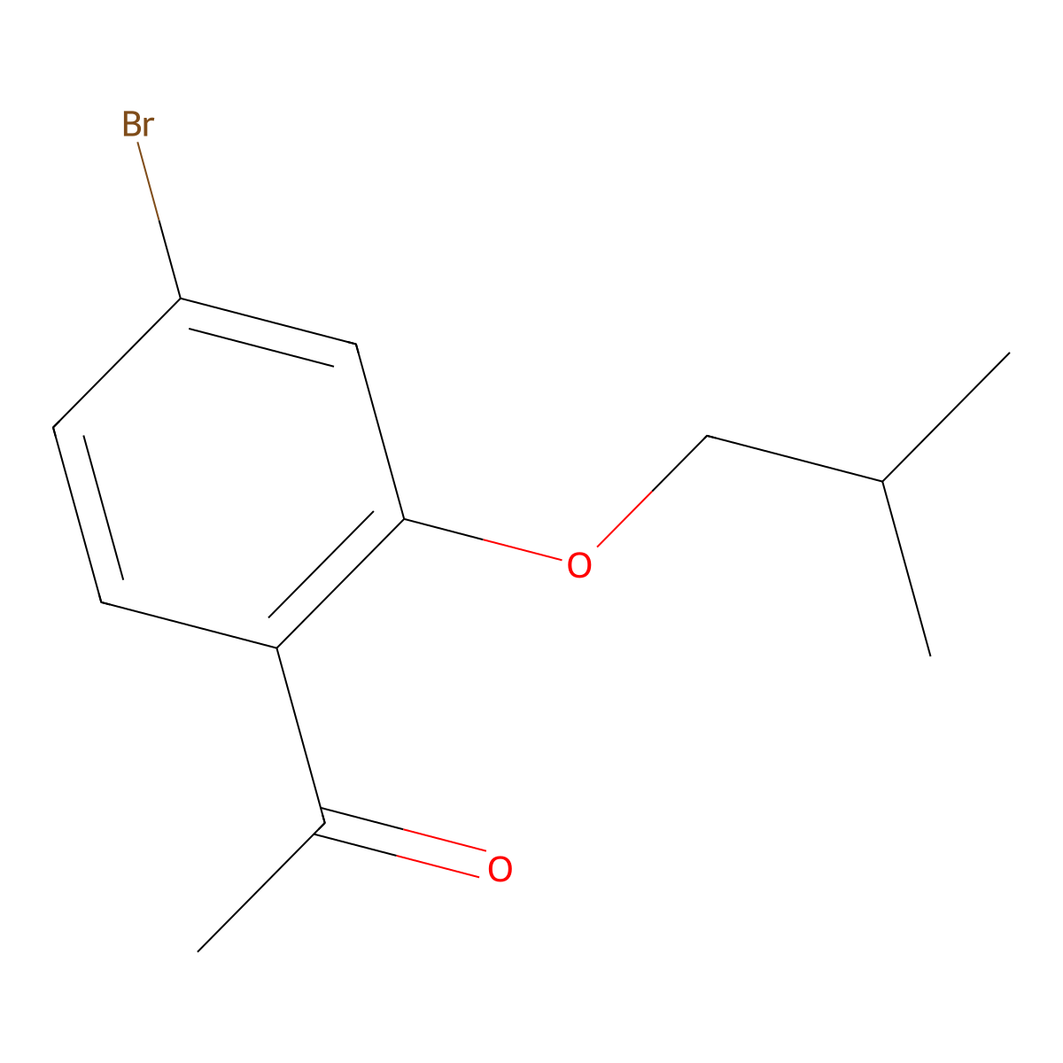 1-(4-Bromo-2-isobutoxy-phenyl)-ethanone molecular structure, CAS 1556600-65-7