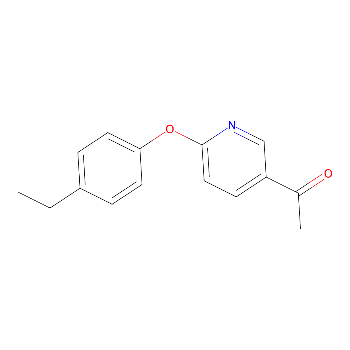 5-Acetyl-2-(4-ethylphenoxy) pyridine molecular structure, CAS 1556627-26-9