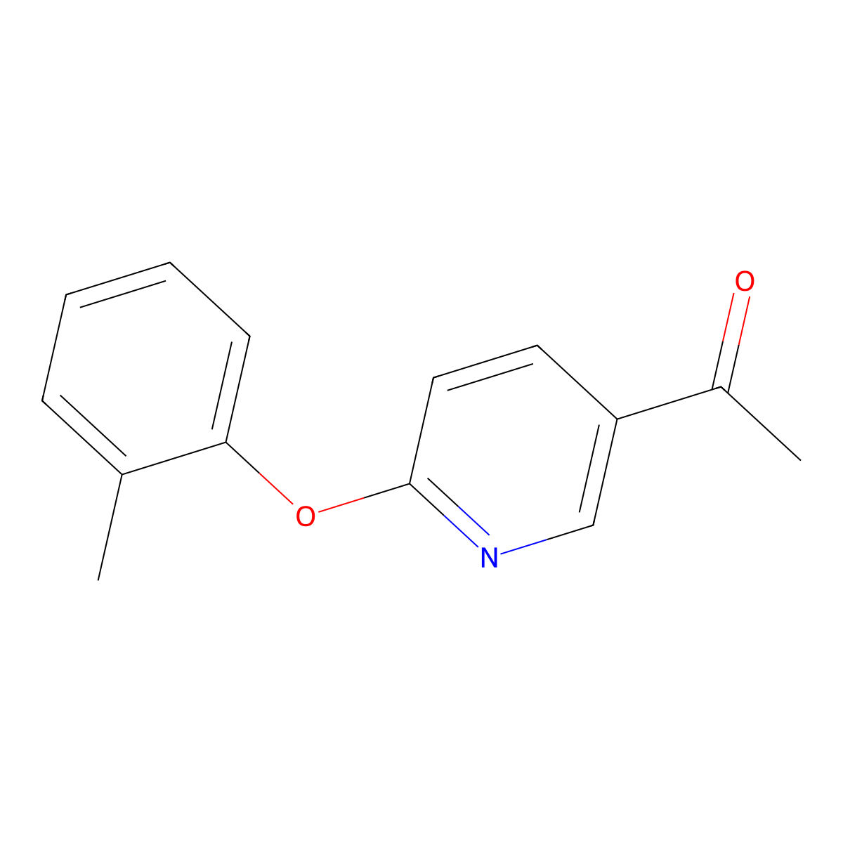 5-Acetyl-2-(2-methylphenoxy) pyridine molecular structure, CAS 1556627-34-9