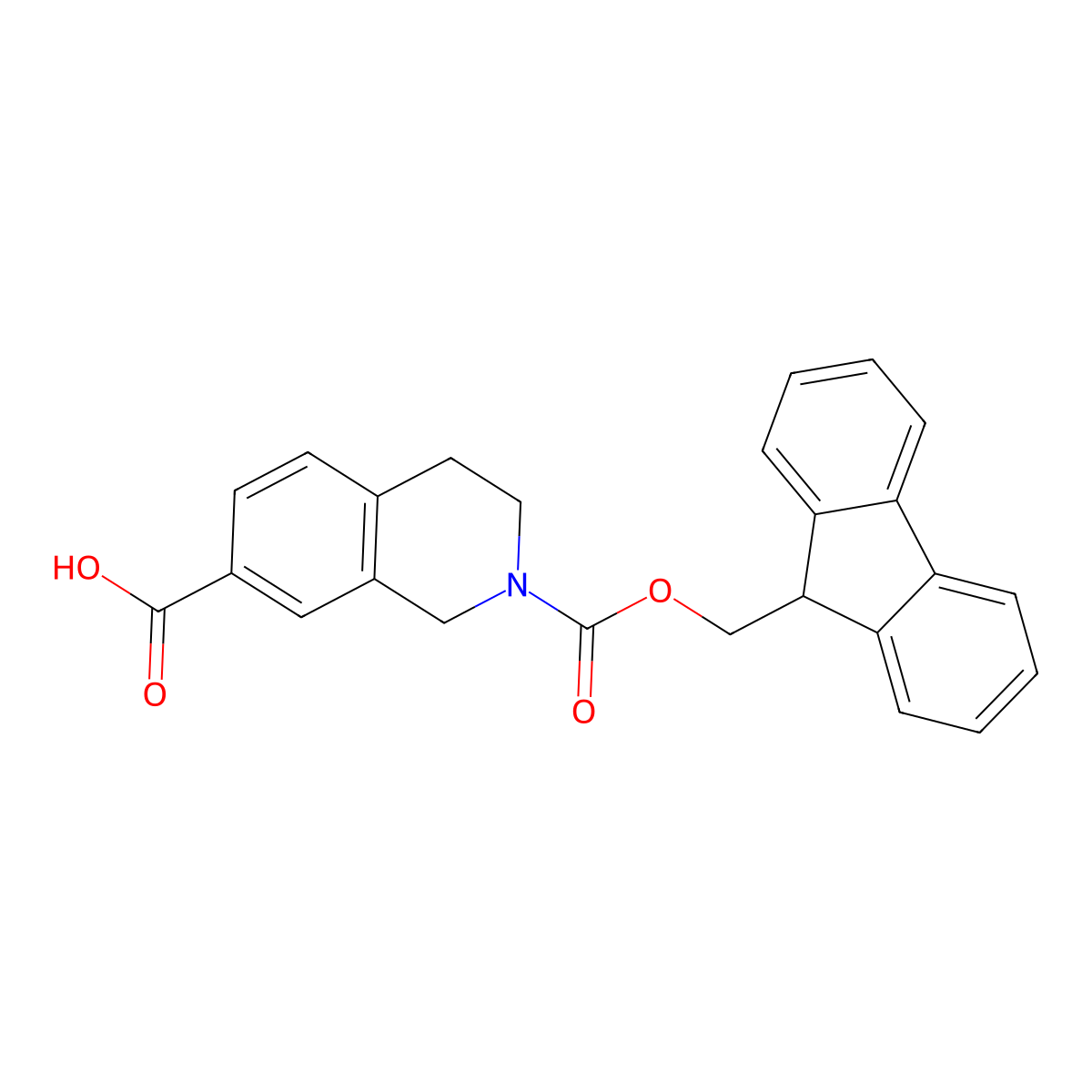 2-{[(9H-fluoren-9-yl)methoxy]carbonyl}-1,2,3,4-tetrahydroisoquinoline-7-carboxylic acid molecular structure, CAS 1556628-22-8