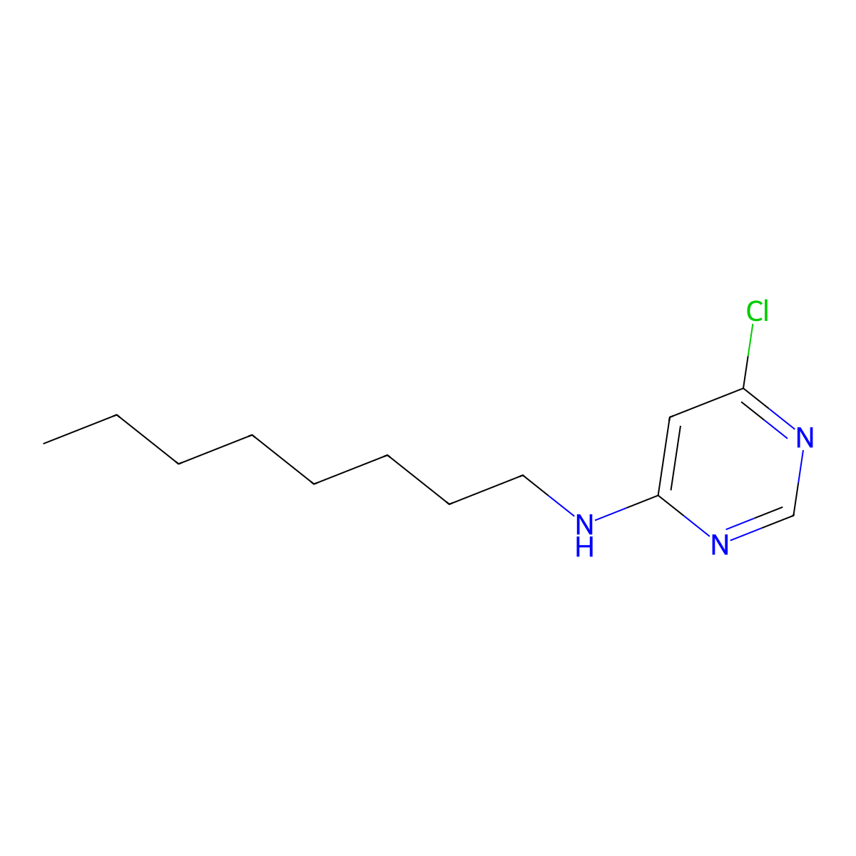 6-chloro-N-octylpyrimidin-4-amine molecular structure, CAS 1556644-01-9