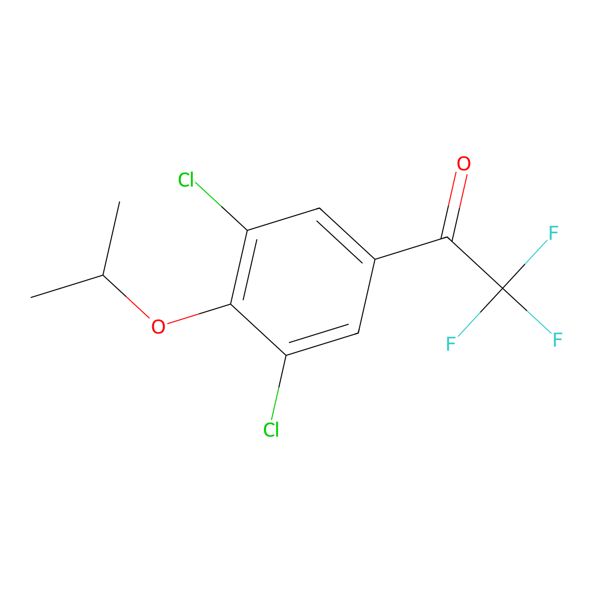 1-(3,5-Dichloro-4-isopropoxyphenyl)-2,2,2-trifluoroethanone molecular structure, CAS 1556654-57-9
