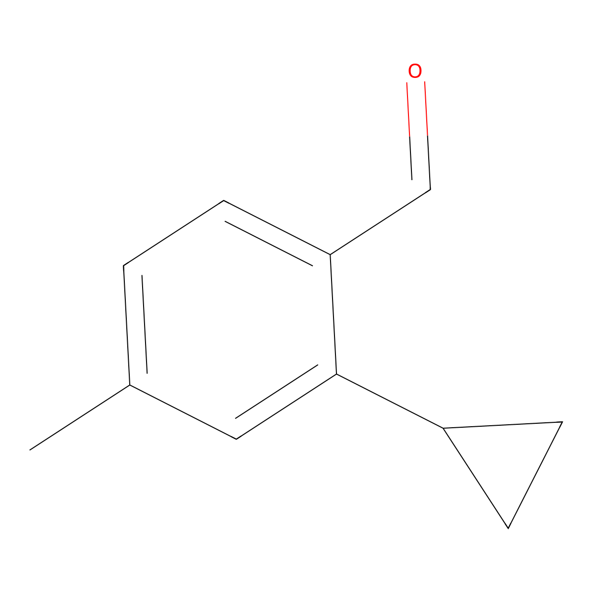 2-Cyclopropyl-4-methylbenzaldehyde molecular structure, CAS 1556659-62-1