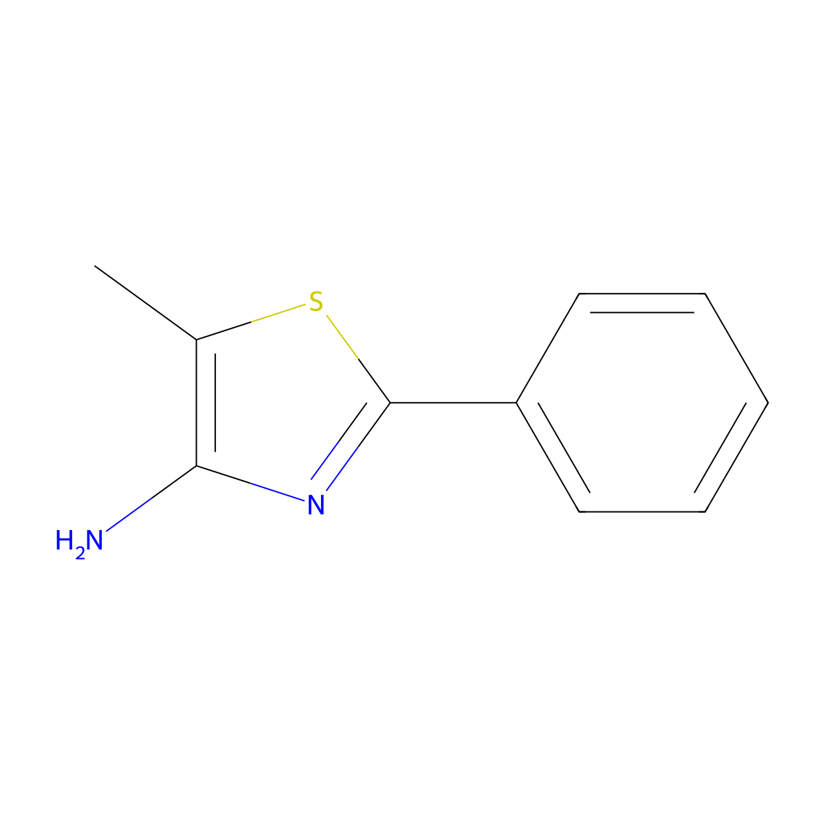 5-Methyl-2-phenyl-1,3-thiazol-4-amine molecular structure, CAS 1556665-14-5