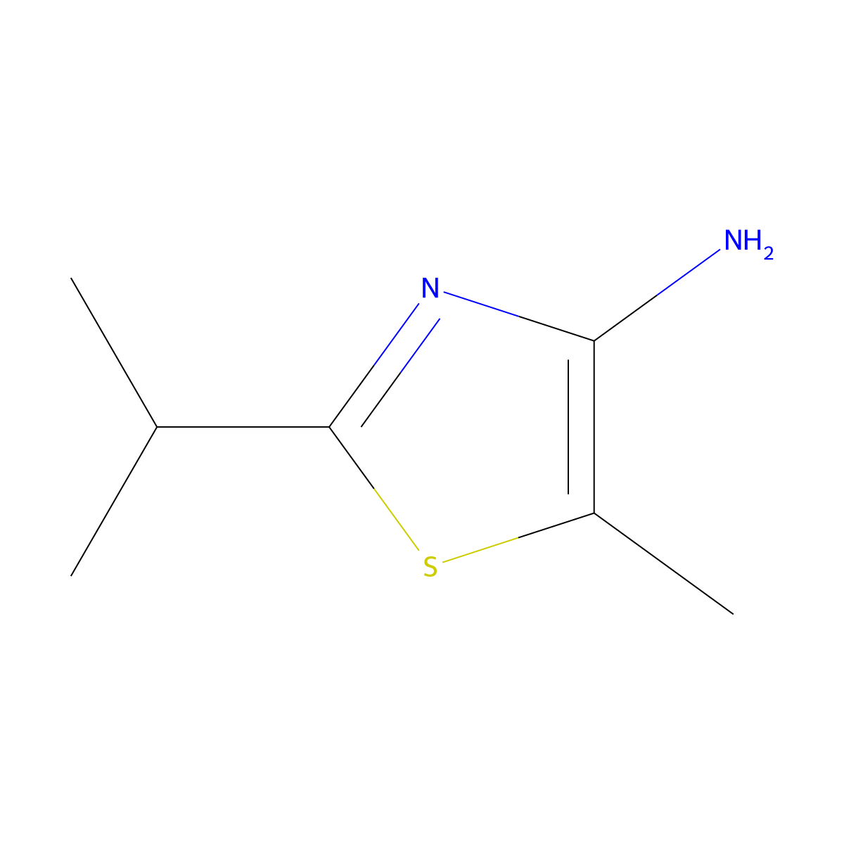 4-Amino-5-methyl-2-(iso-propyl)thiazole molecular structure, CAS 1556665-20-3